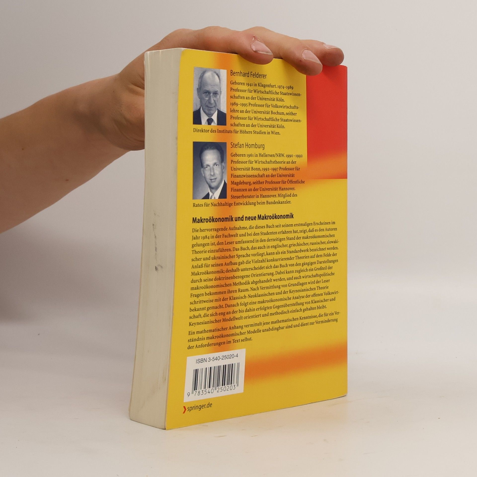 Bernhard Felderer Makroökonomik und neue Makroökonomik