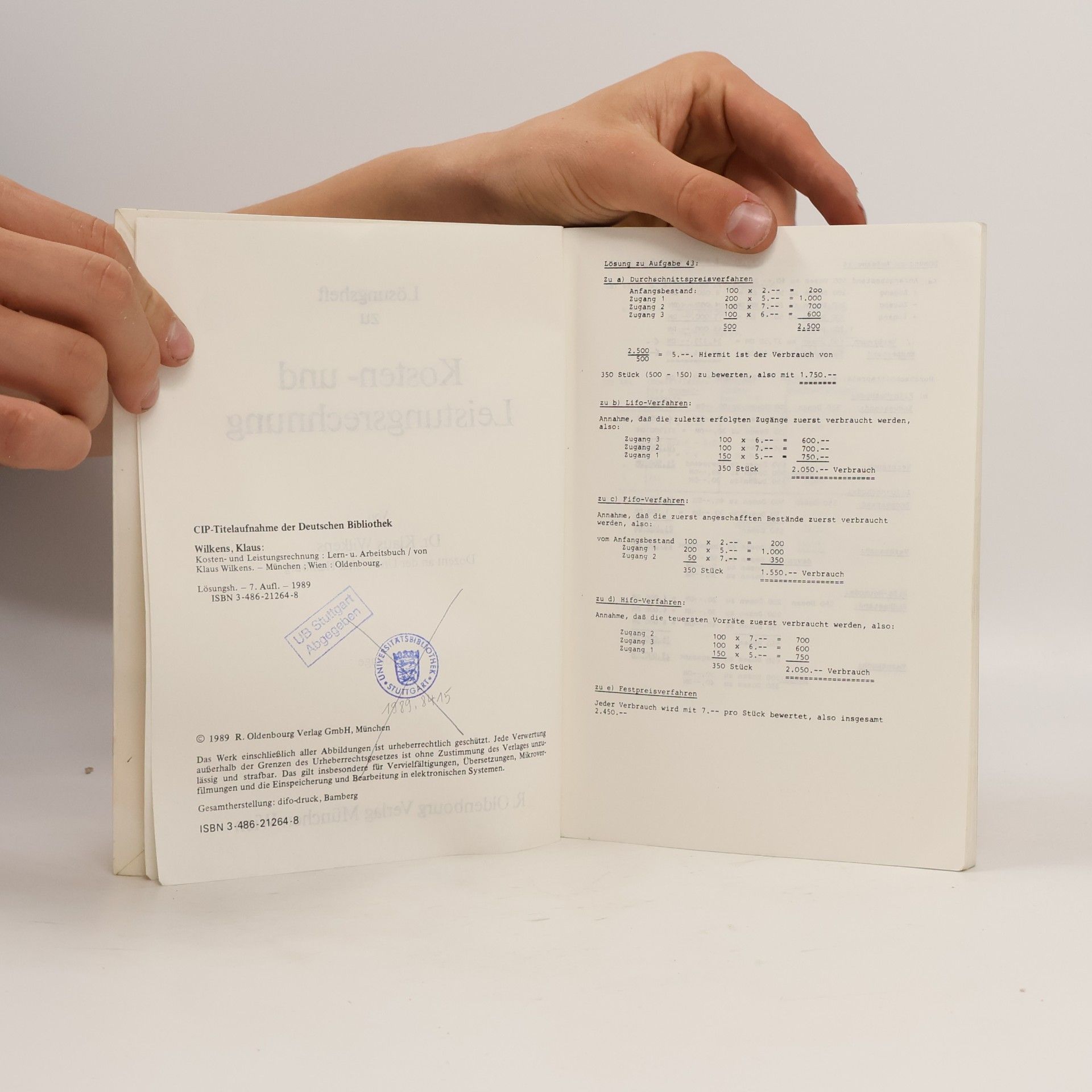 Kosten- und Leistungsrechnung