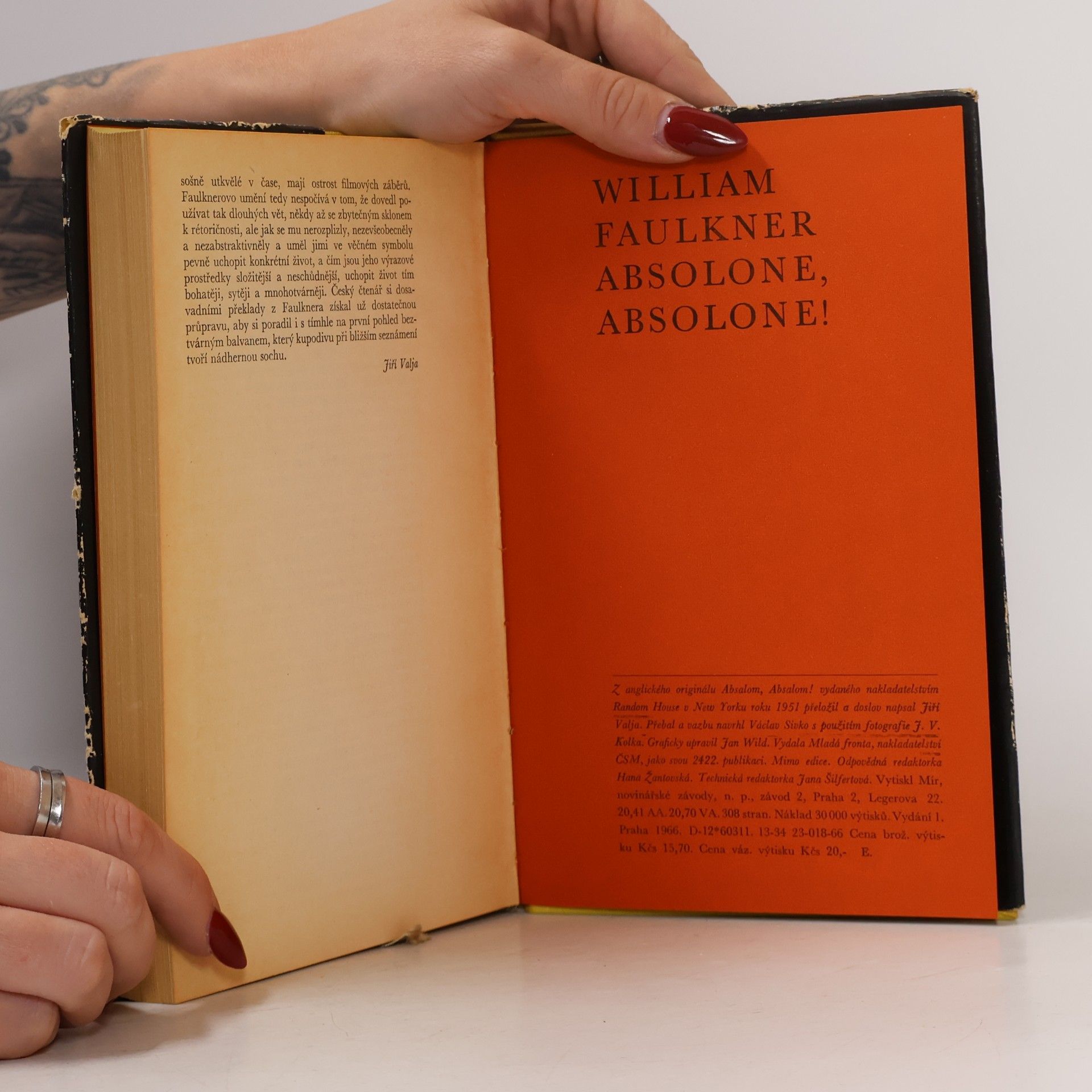 William Faulkner Absolone, Absolone!