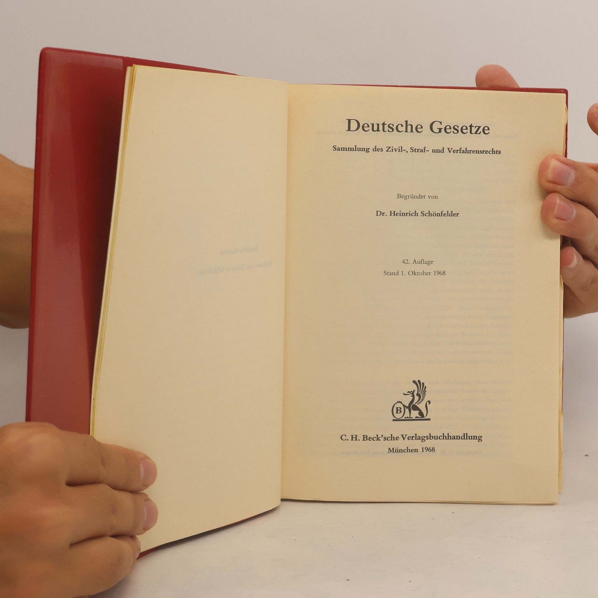 Heinrich Schönfelder Deutsche Gesetze. Textsammlung