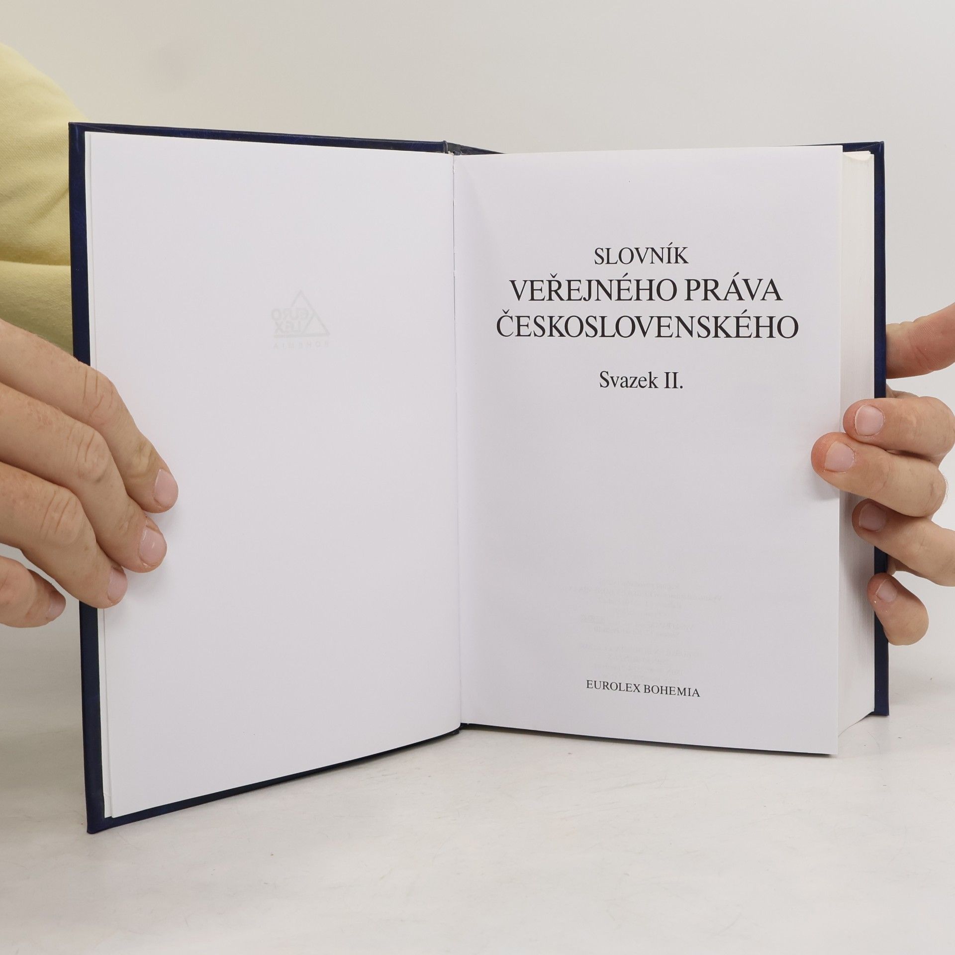 Emil Hácha Slovník veřejného práva československého. Svazek. II, [I-O]