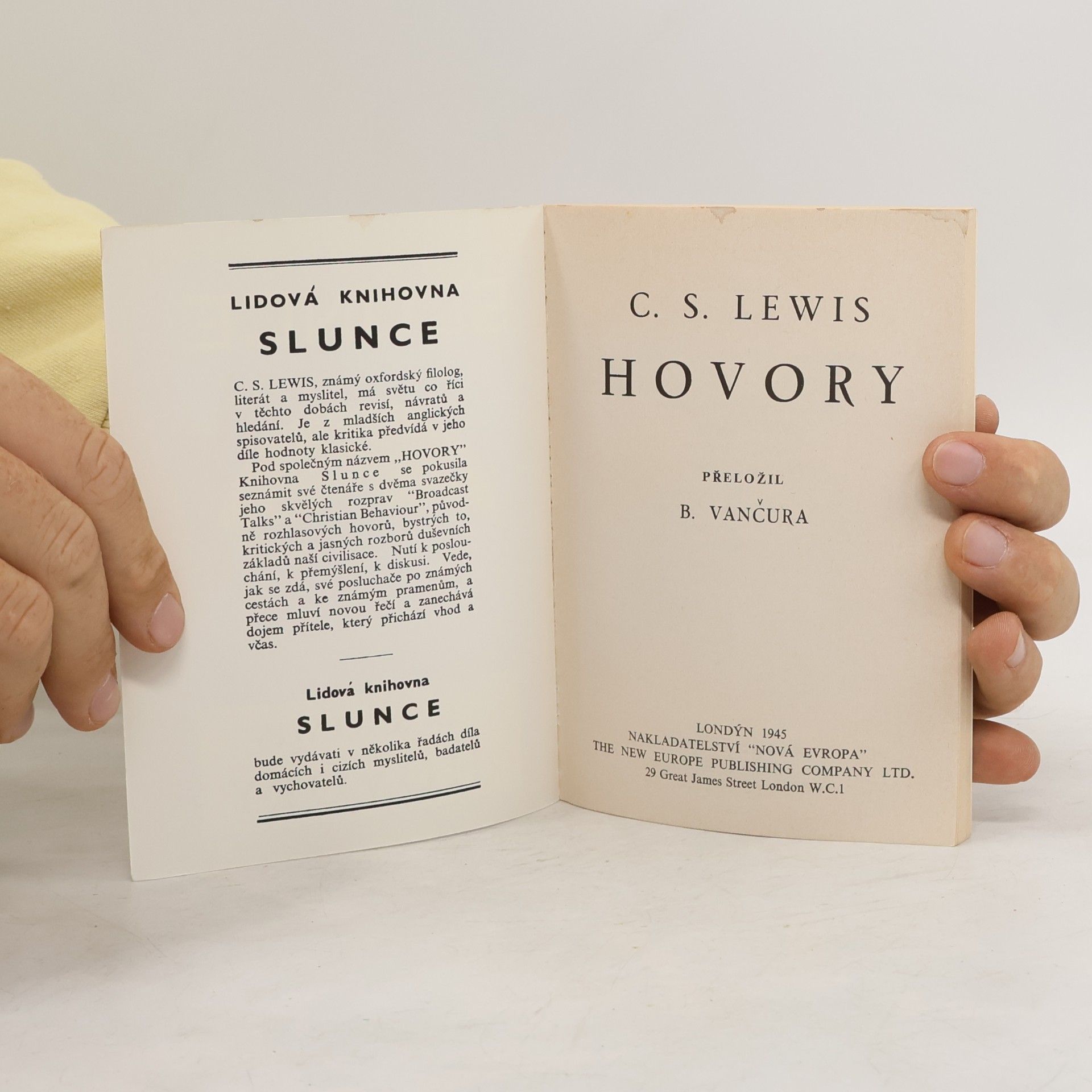 Clive Staples Lewis Hovory