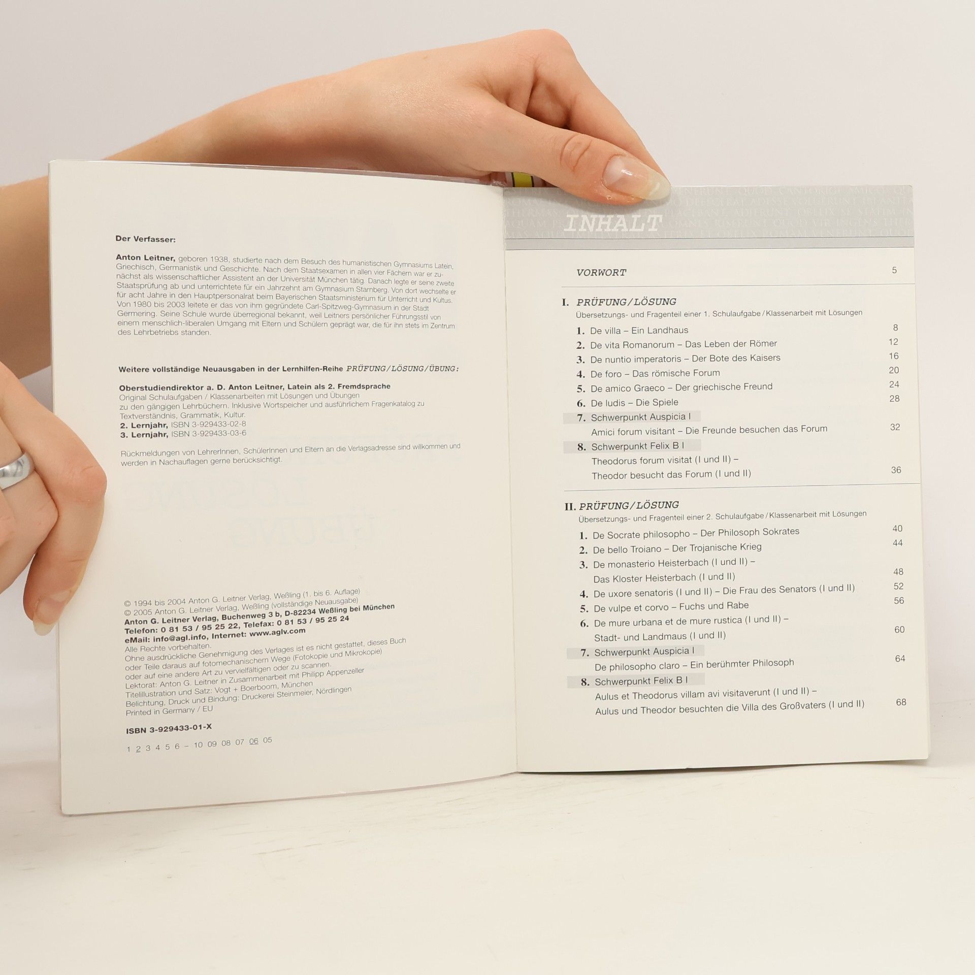 Anton Leitner Latein als 2. Fremdsprache, 1. Lernjahr, Vollständige Neuausgabe