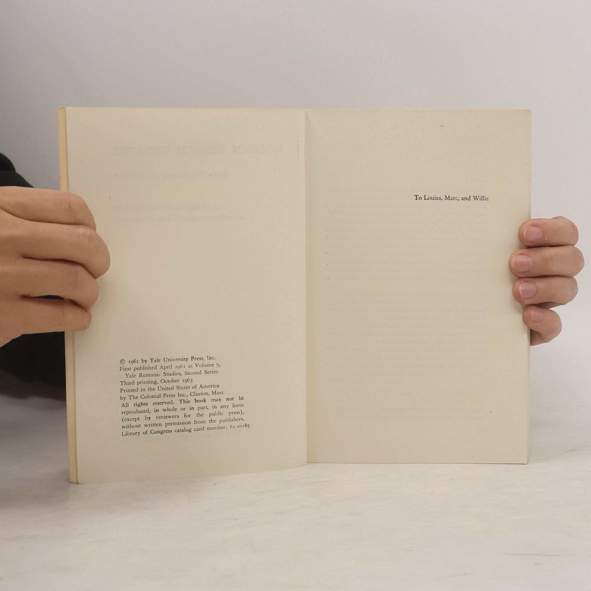 Jacgues Guicharnaud Modern French Theatre From Giraudoux to Beckett