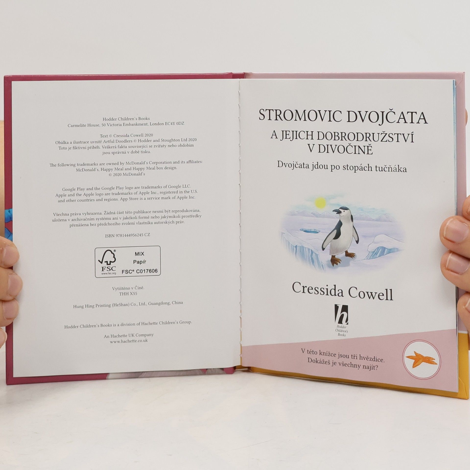 Cressida Cowell Stromovic dvojčata a jejich dobrodružství v divočině. Dvojčata jdou po stopách tučňáka