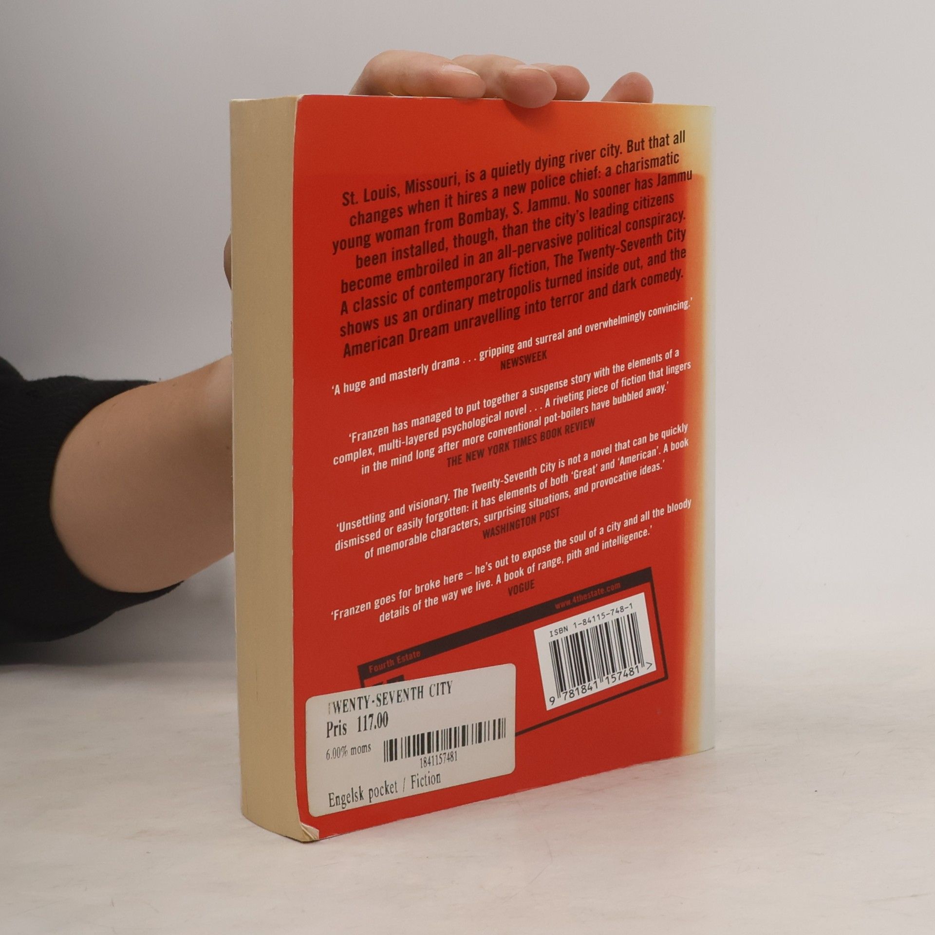 Jonathan Franzen The Twenty-Seventh City. Die 27ste Stadt, englische Ausgabe