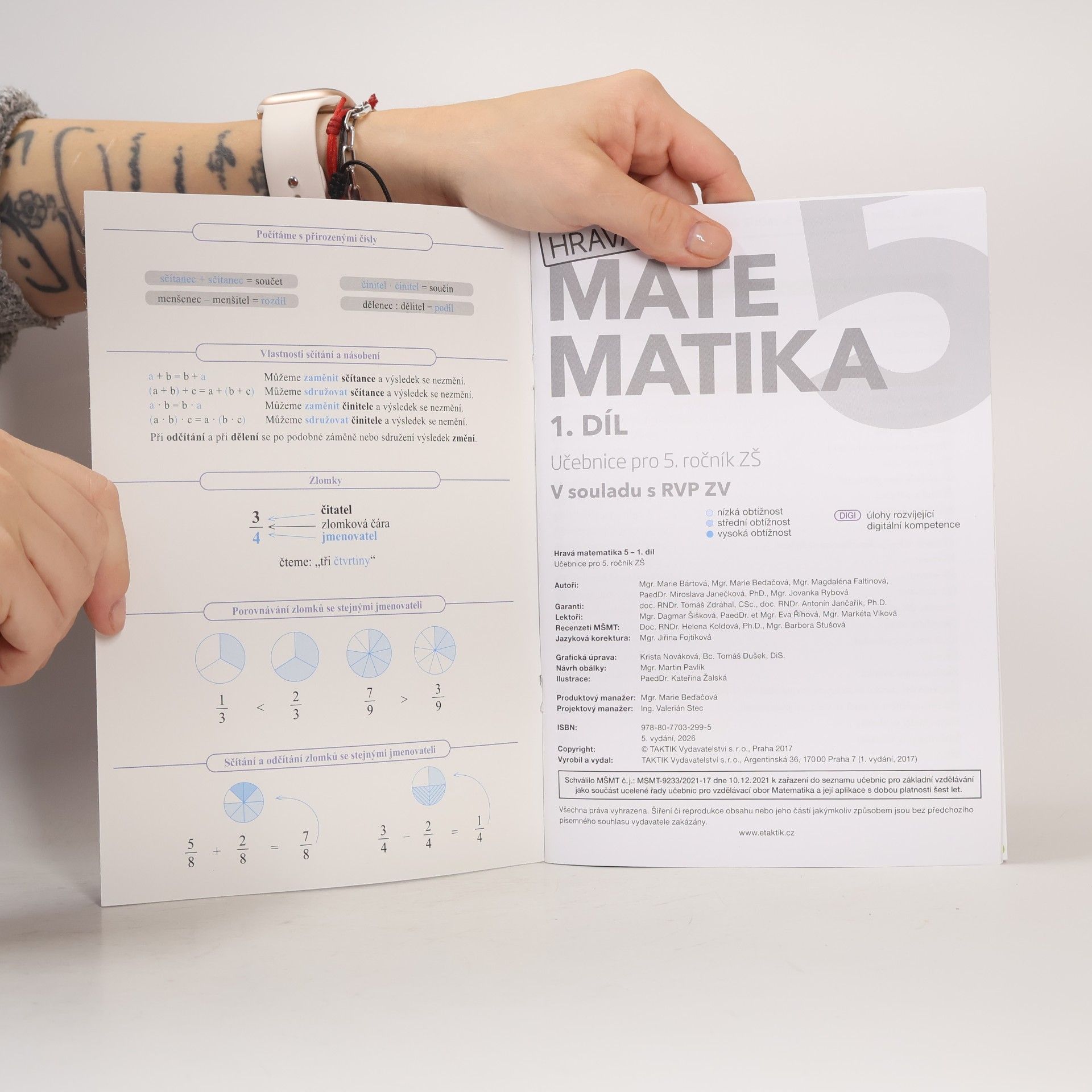 Marie Bártová Hravá Matematika 5 1. díl
