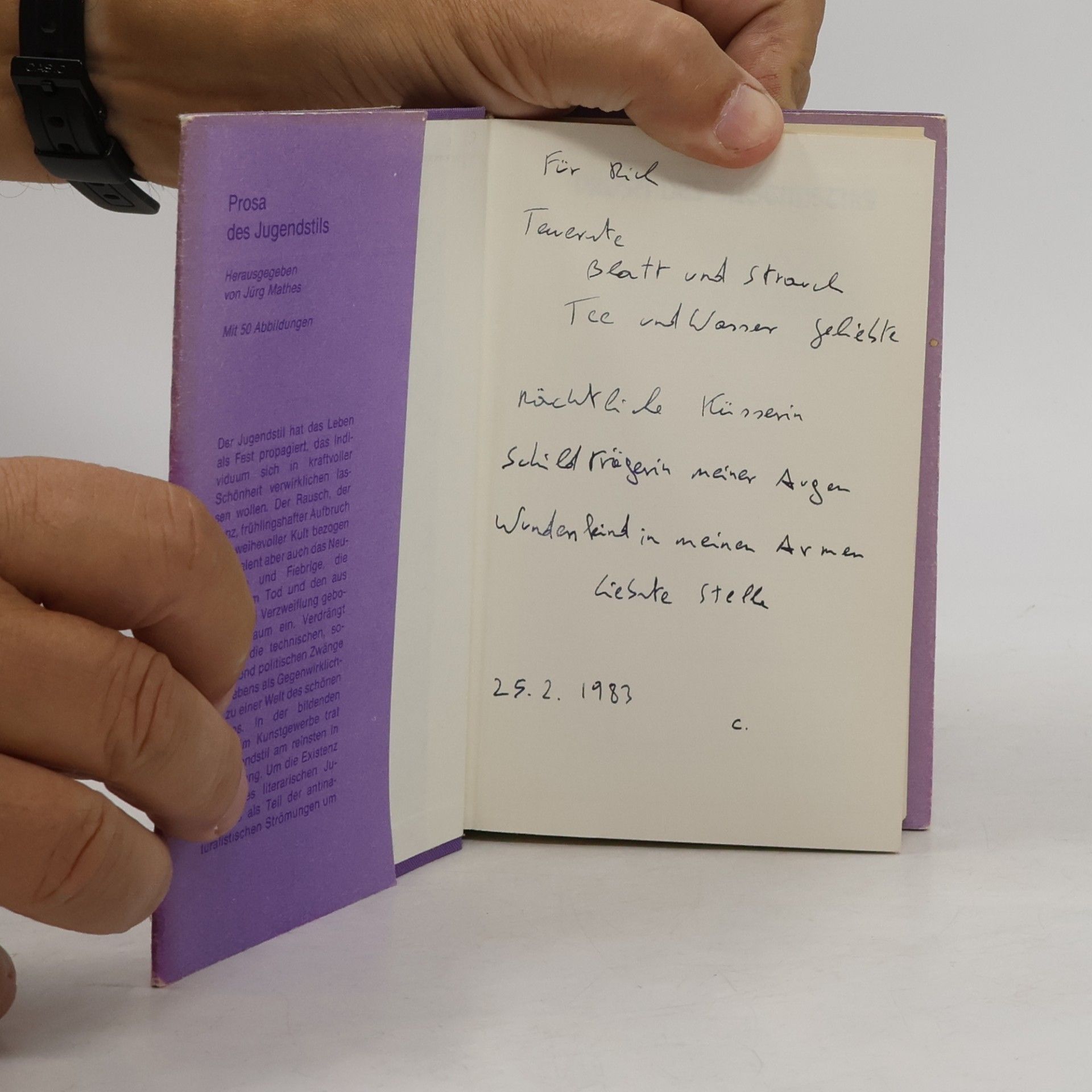 Jürg Mathes Prosa des Jugendstils