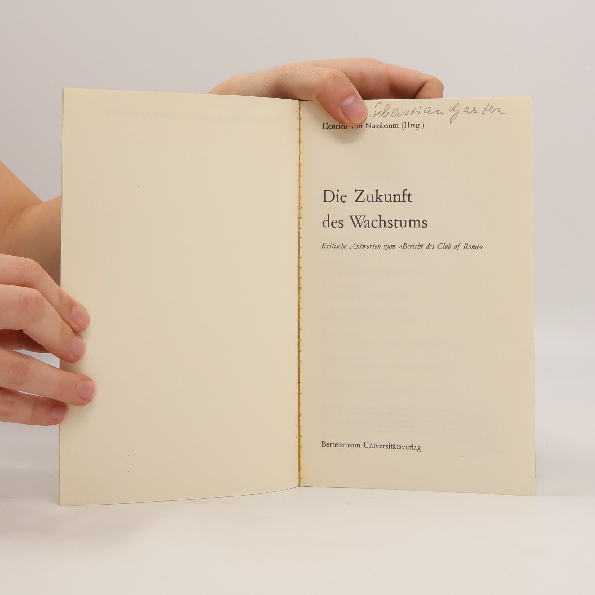 Henrich von Nussbaum Die Zukunft des Wachstums