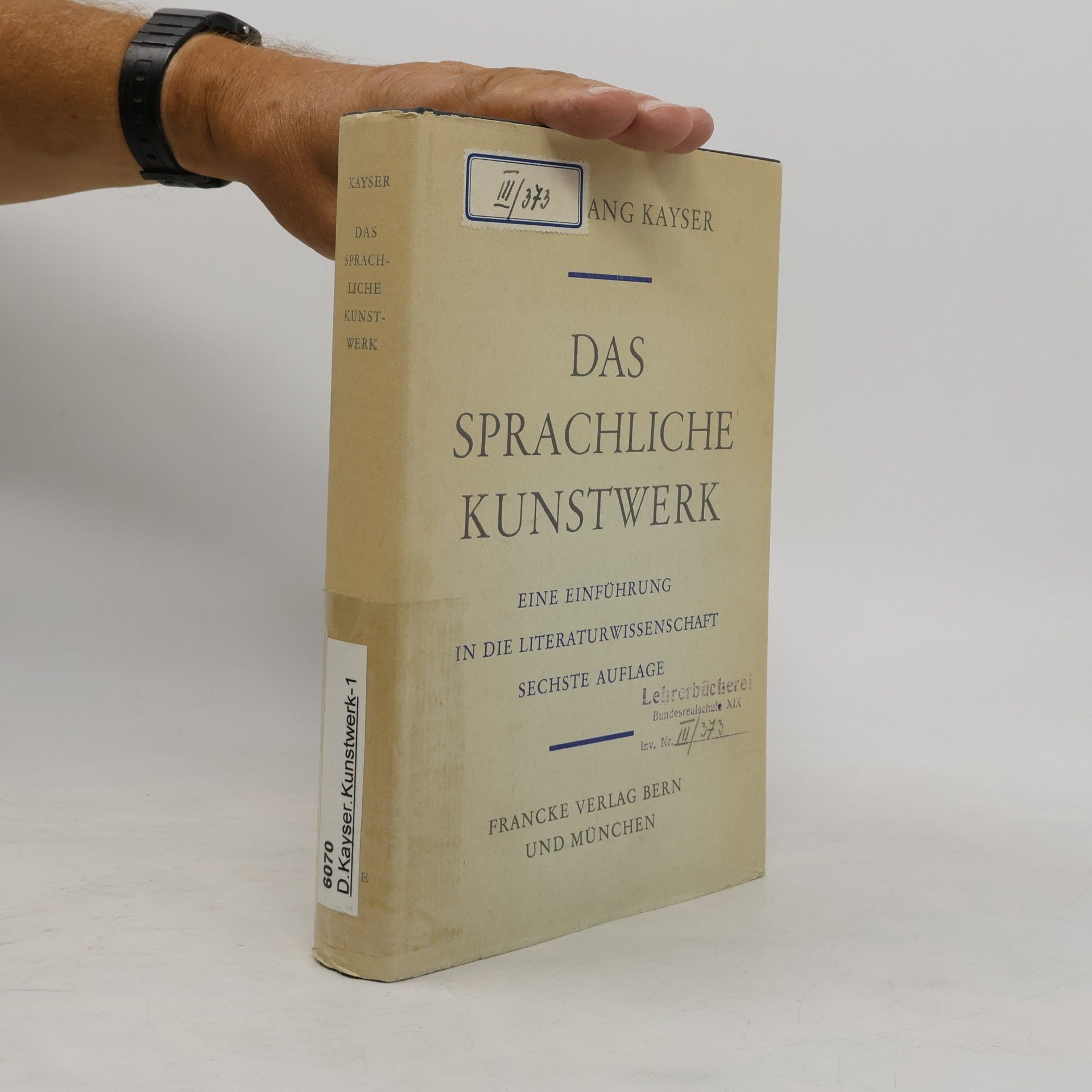 Wolfgang Kaiser Das sprachliche Kunstwerk