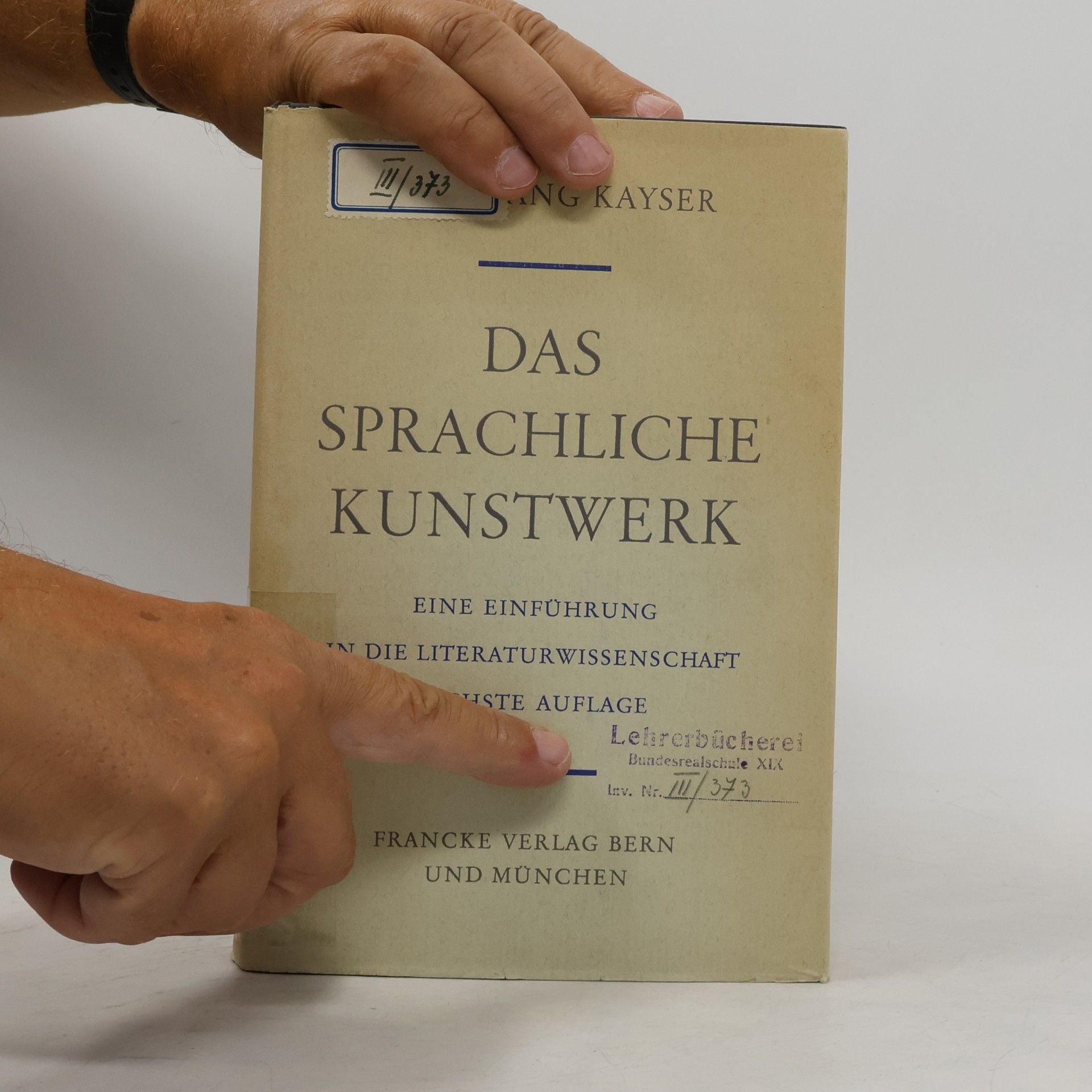 Wolfgang Kaiser Das sprachliche Kunstwerk