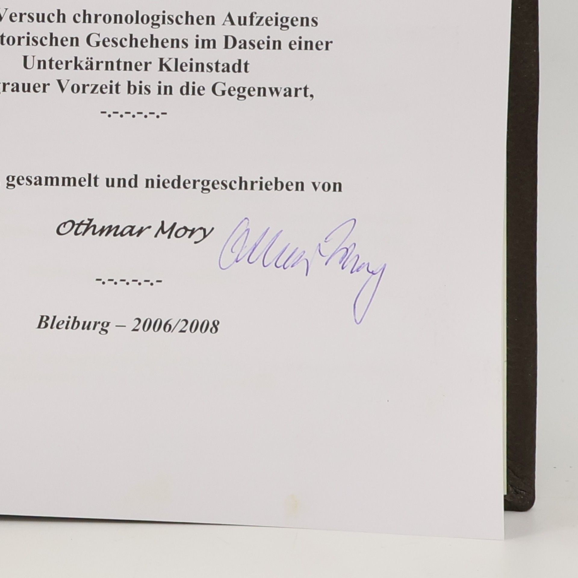 Othmar Mory Momente aus Bleiburgs Geschichte