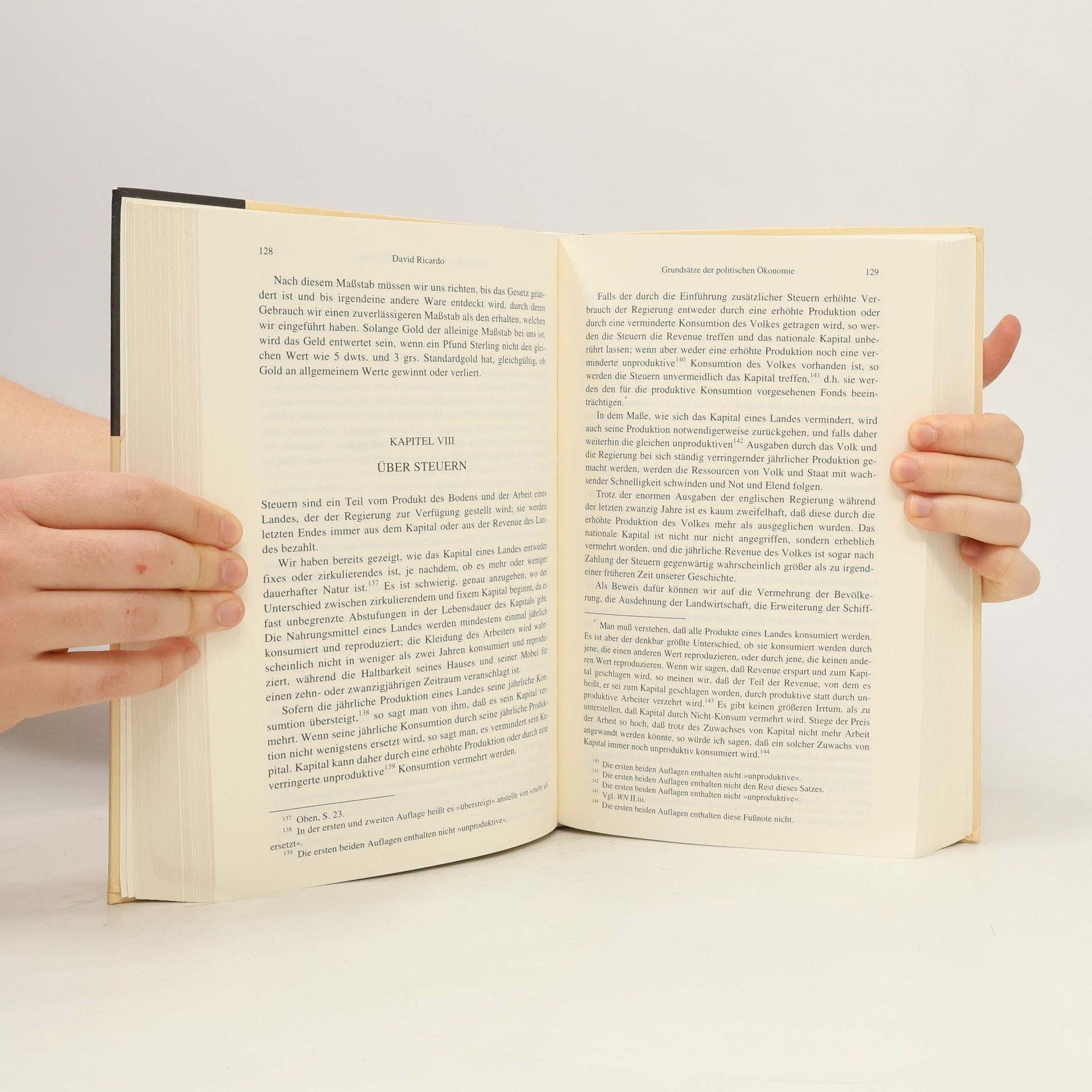 David Ricardo Über die Grundsätze der Politischen Ökonomie und der Besteuerung