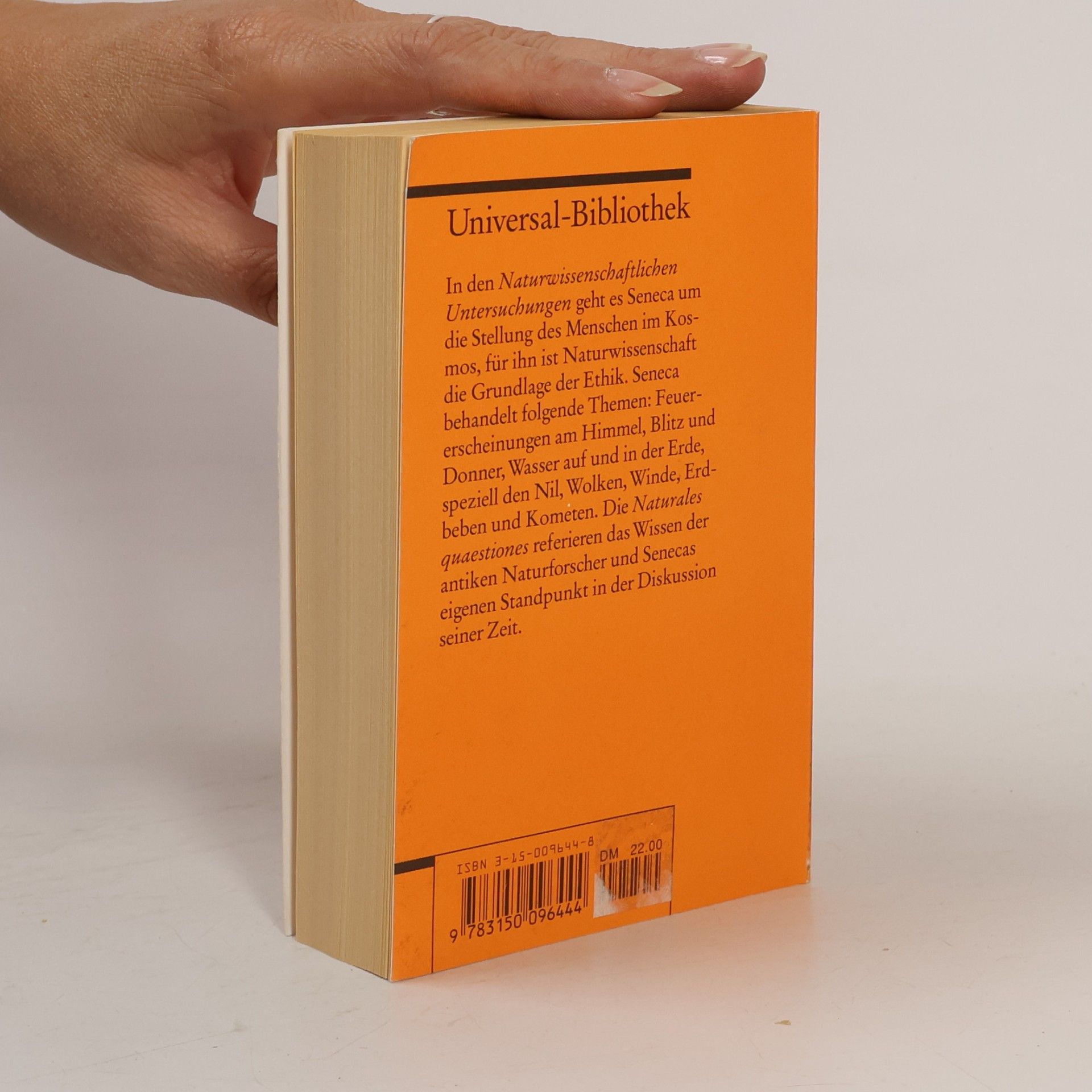 Lucius Annaeus Seneca Naturales quaestiones: lateinisch/deutsch