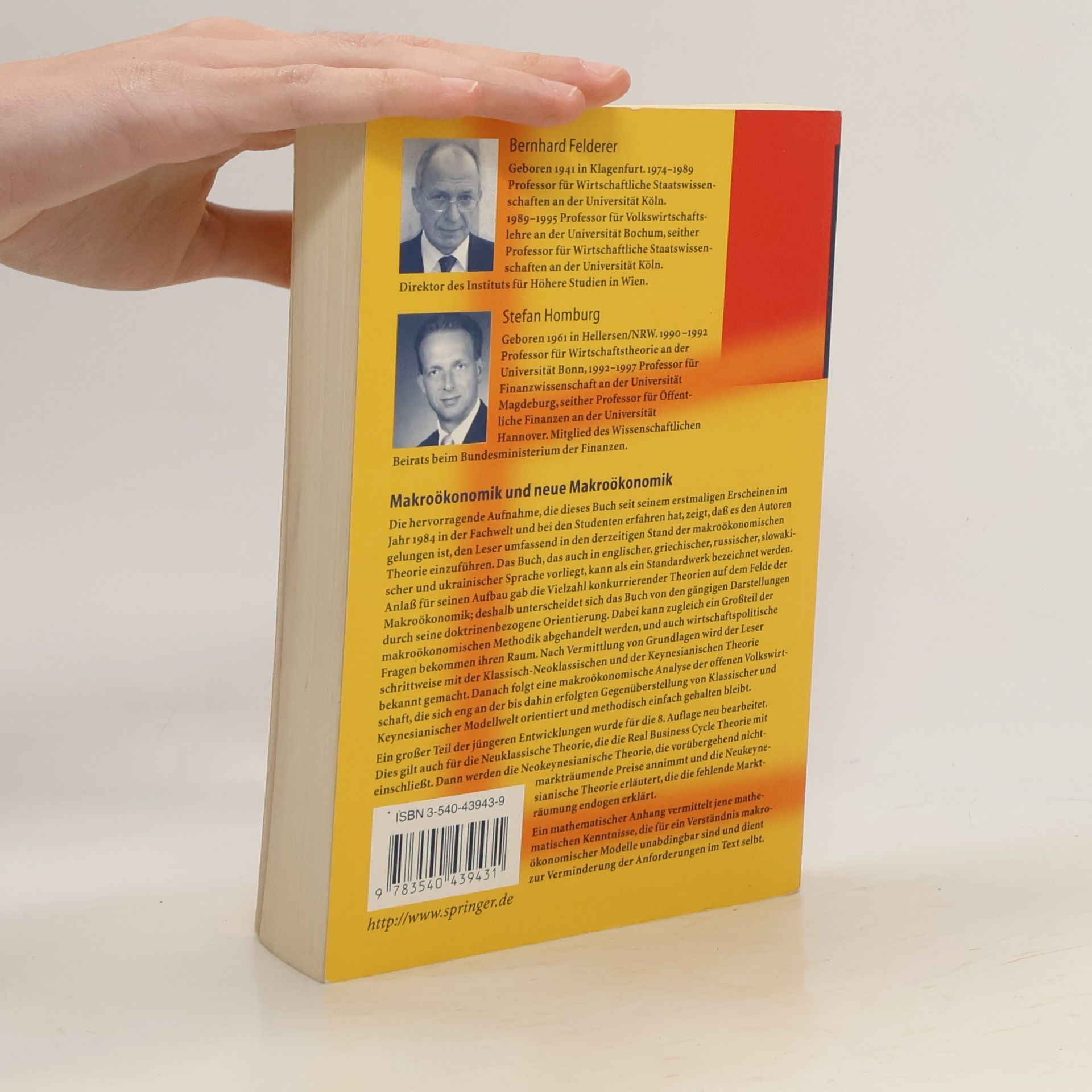 Bernhard Felderer Makroökonomik und neue Makroökonomik
