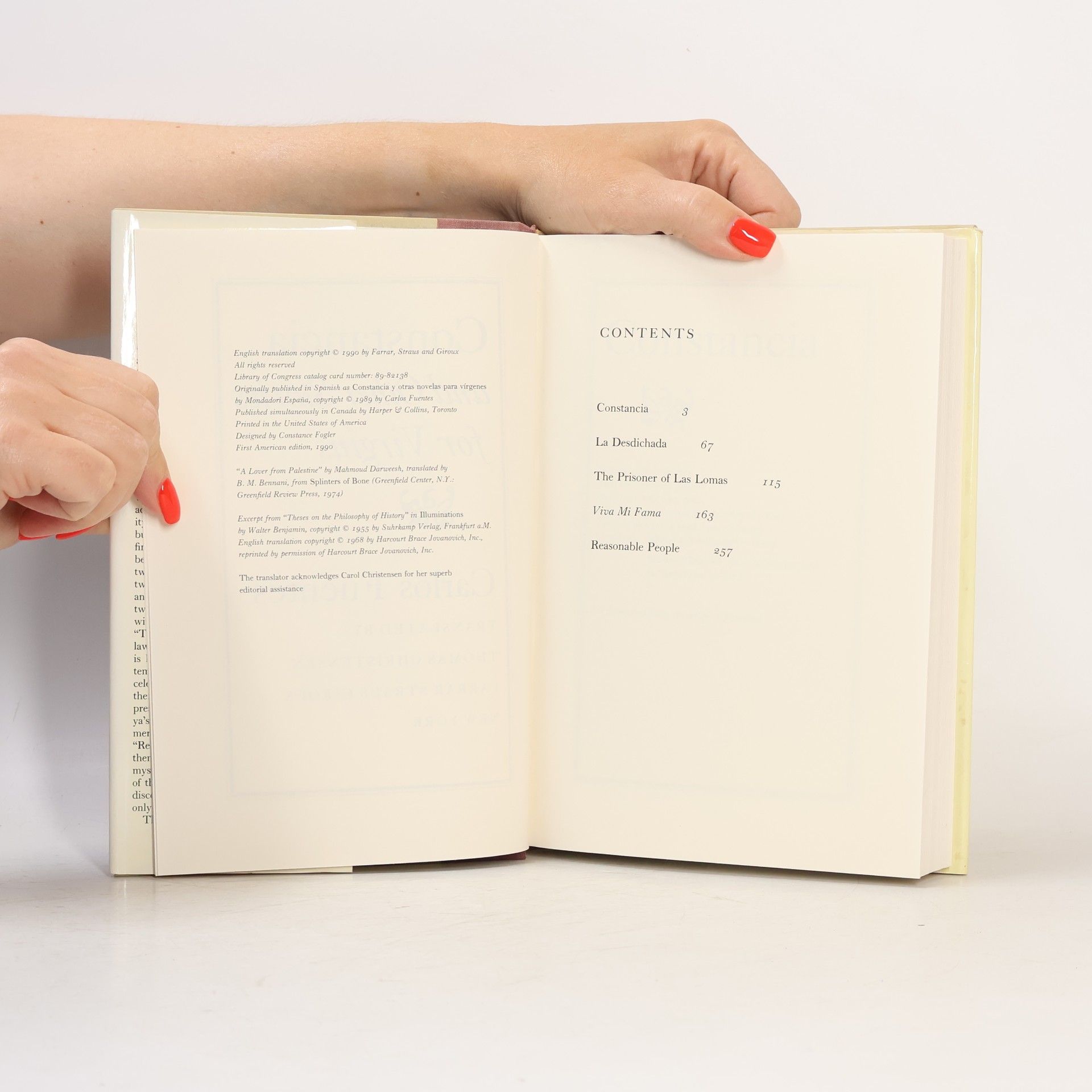 Carlos Fuentes Constancia and Other Stories for Virgins