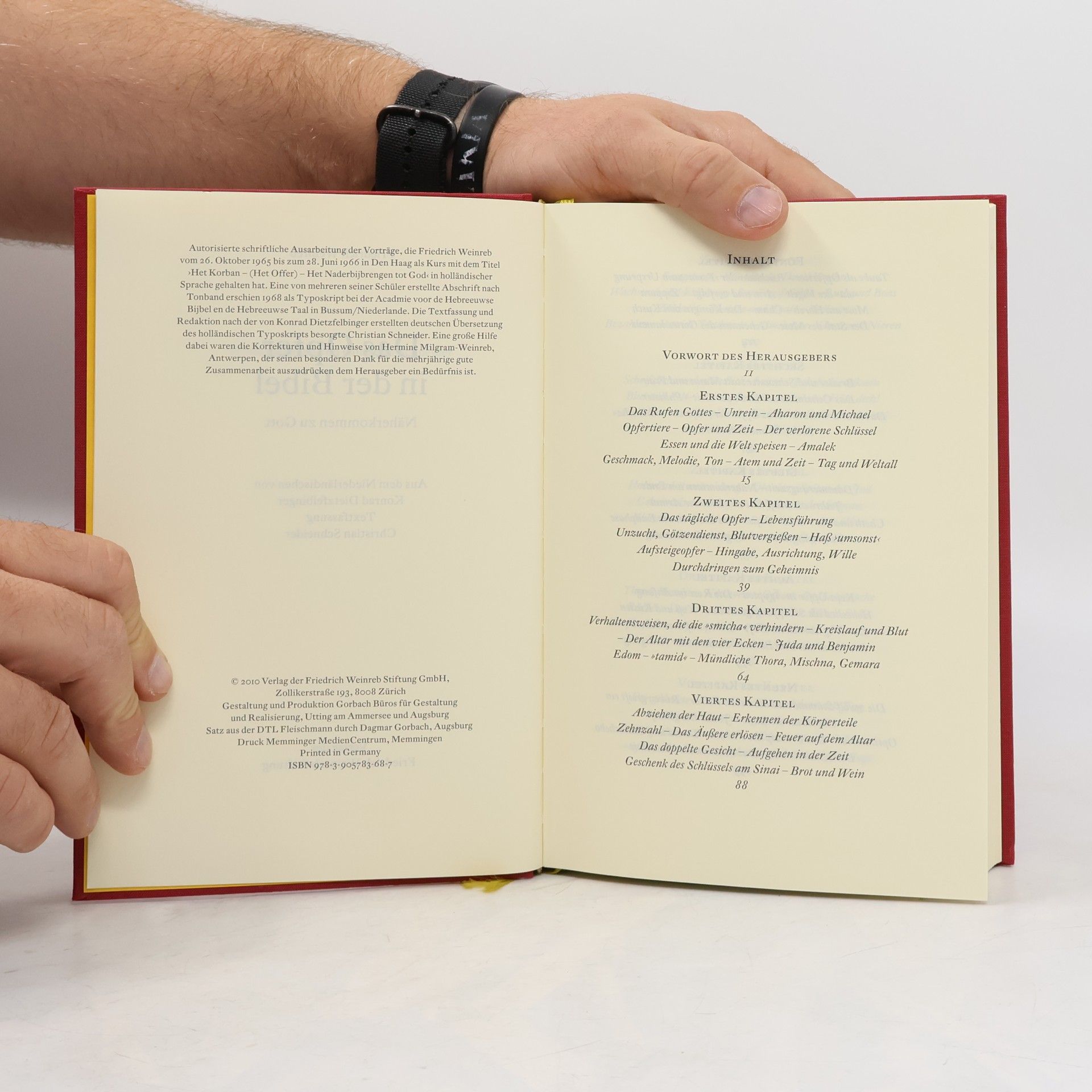 Friedrich Weinreb Das Opfer in der Bibel