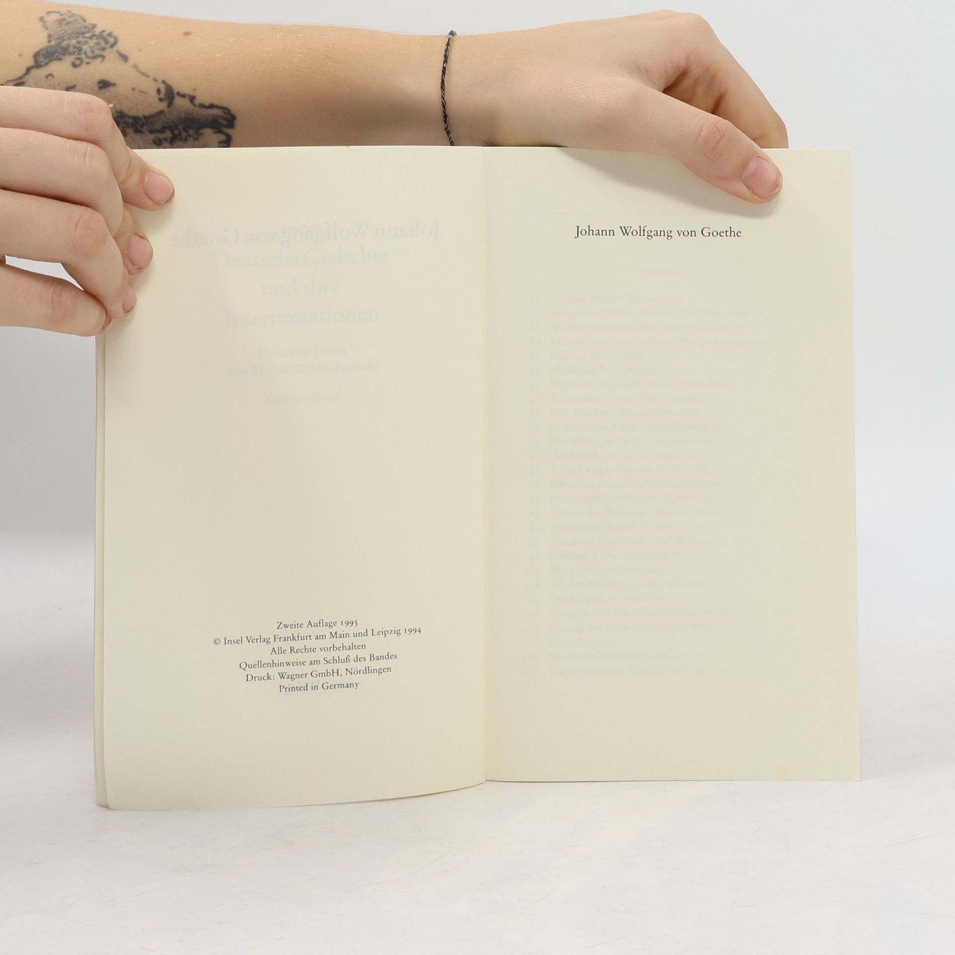 Marcel Reich-Ranicki 1000 Deutsche Gedichte und ihre Interpretationen, 10 Bde., Bd.2, Johann Wolfgang von Goethe