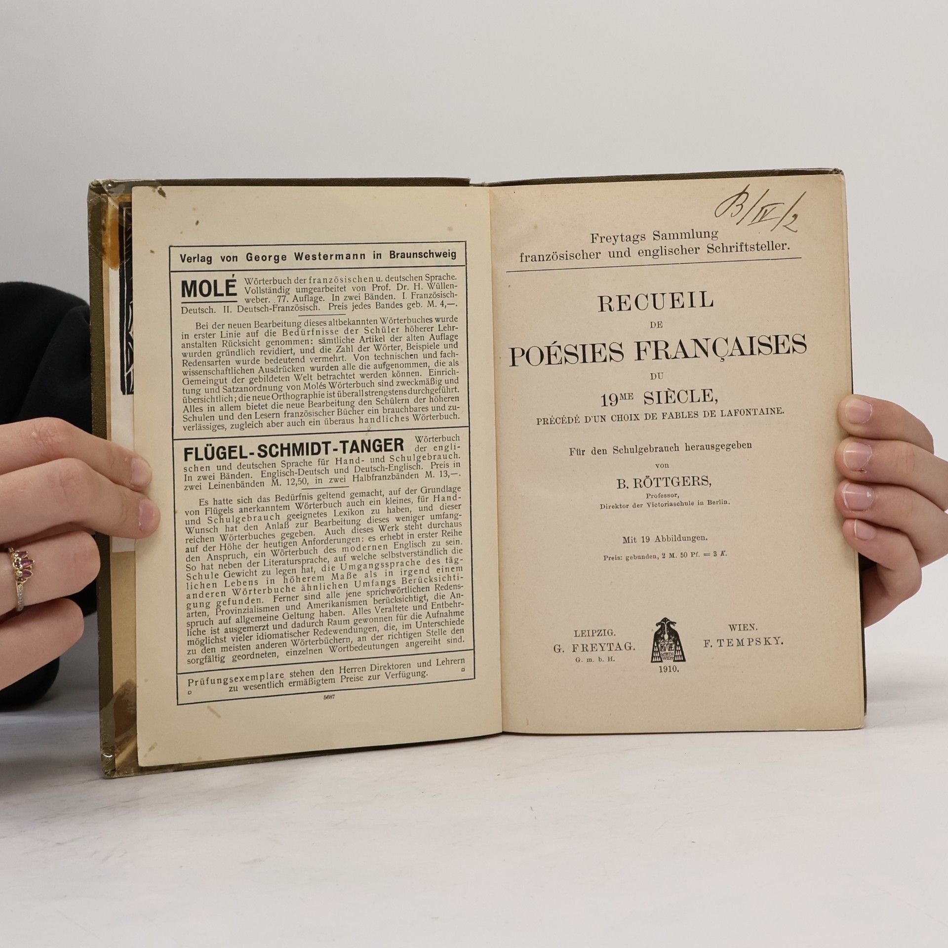 B. Röttgers Recueil de poésies françaises du XIX. siècle