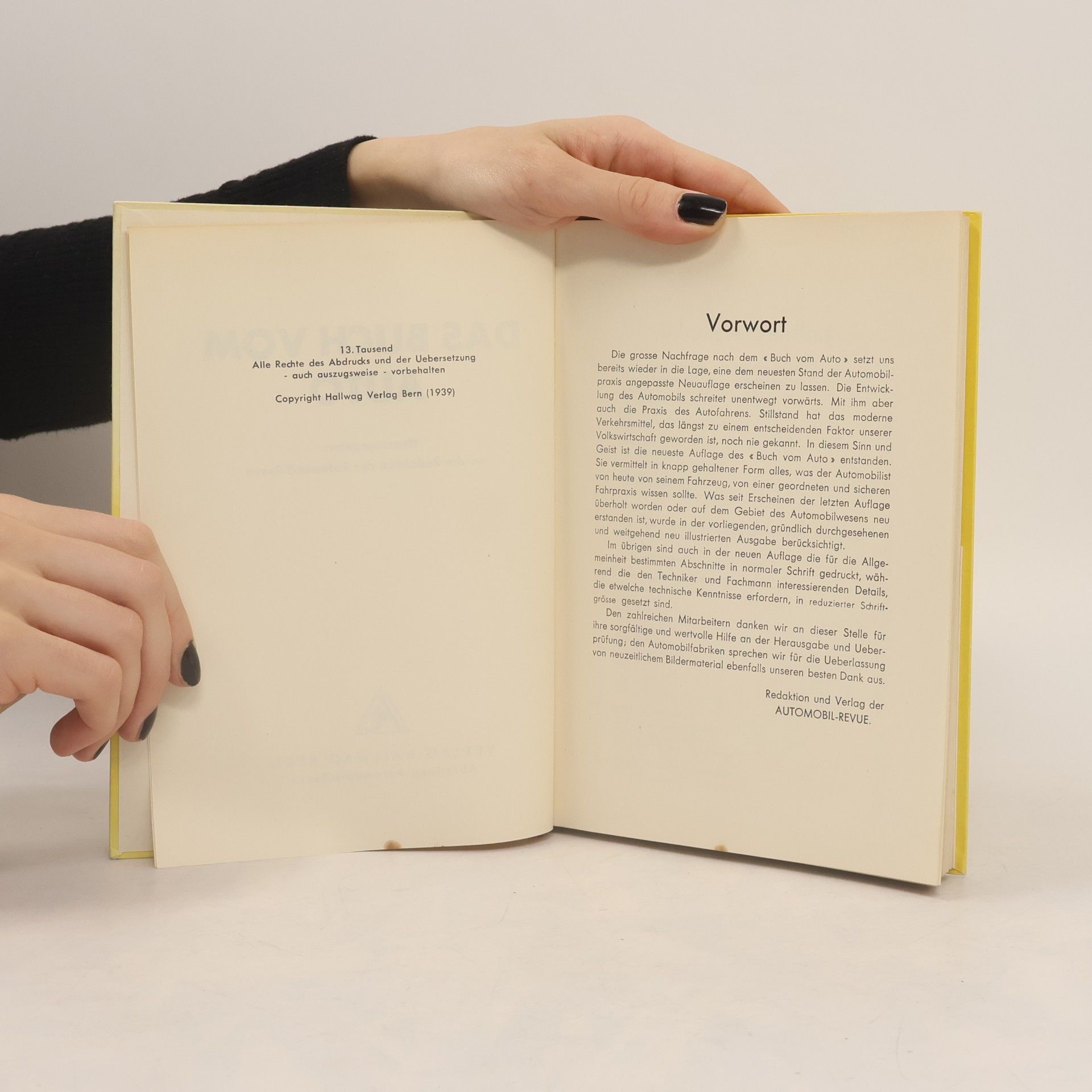 Redaktion Der Automobil-Revue Das buch vom auto