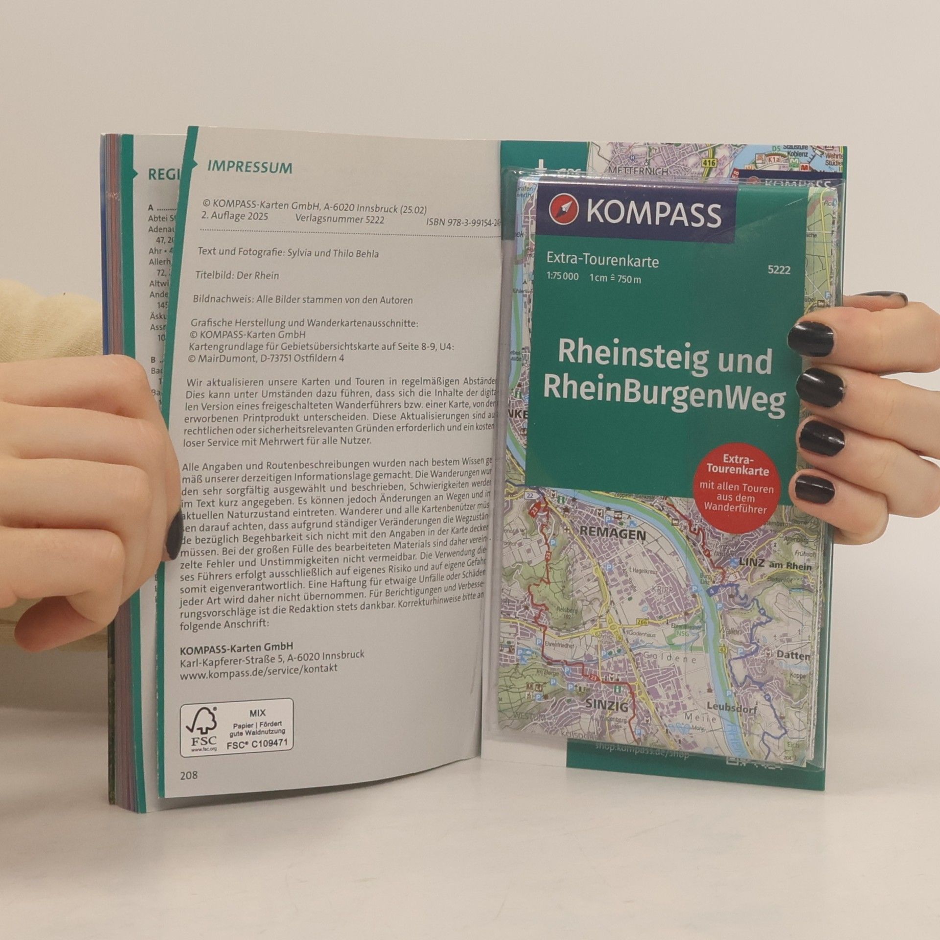 Silvia und Thilo Behla KOMPASS Wanderführer Rheinsteig RheinBurgenWeg, 34 Etappen mit Extra-Tourenkarte. GPS-Daten zum Download