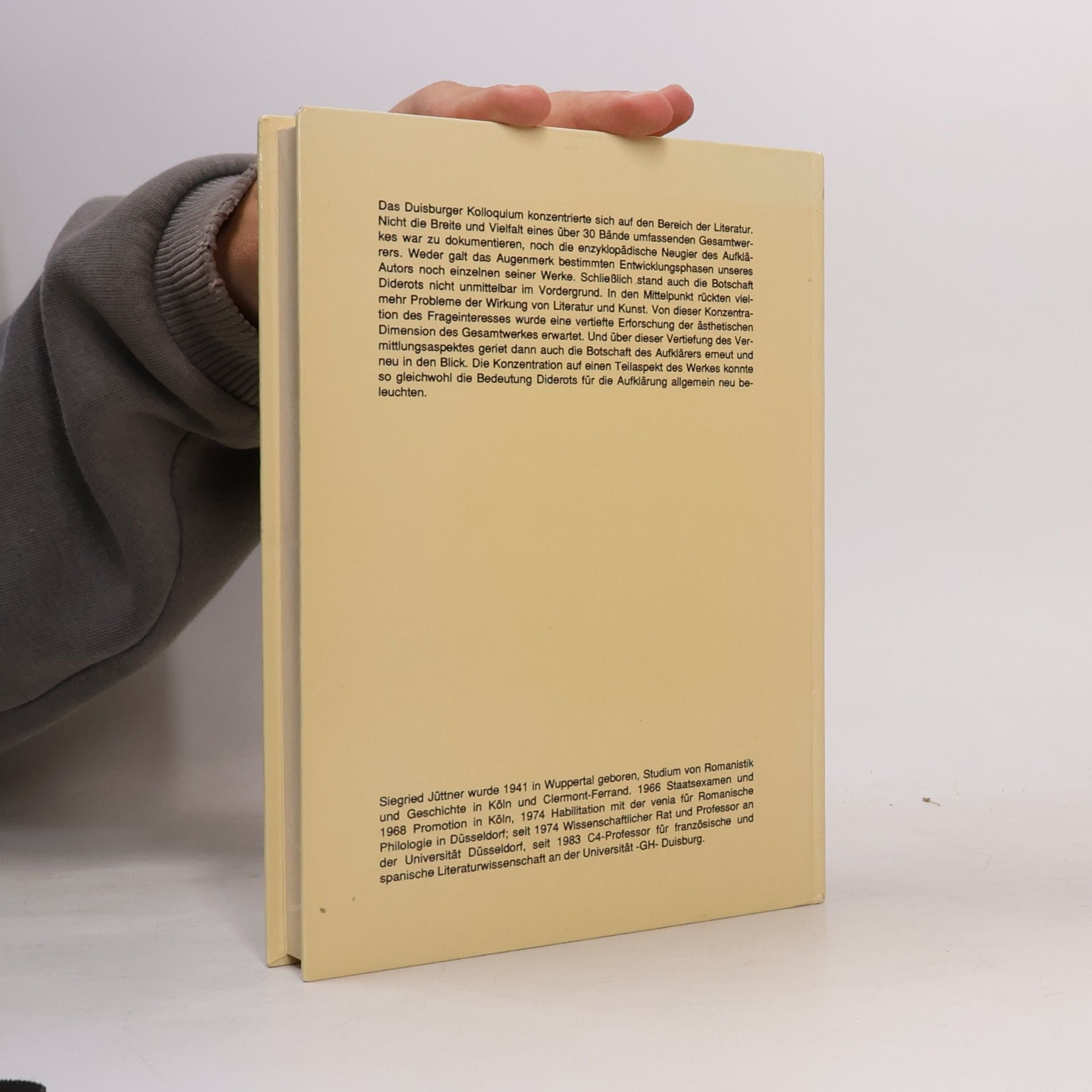 Siegfried Jüttner Europäische Aufklärung in Literatur und Sprache - 1: Présence de Diderot