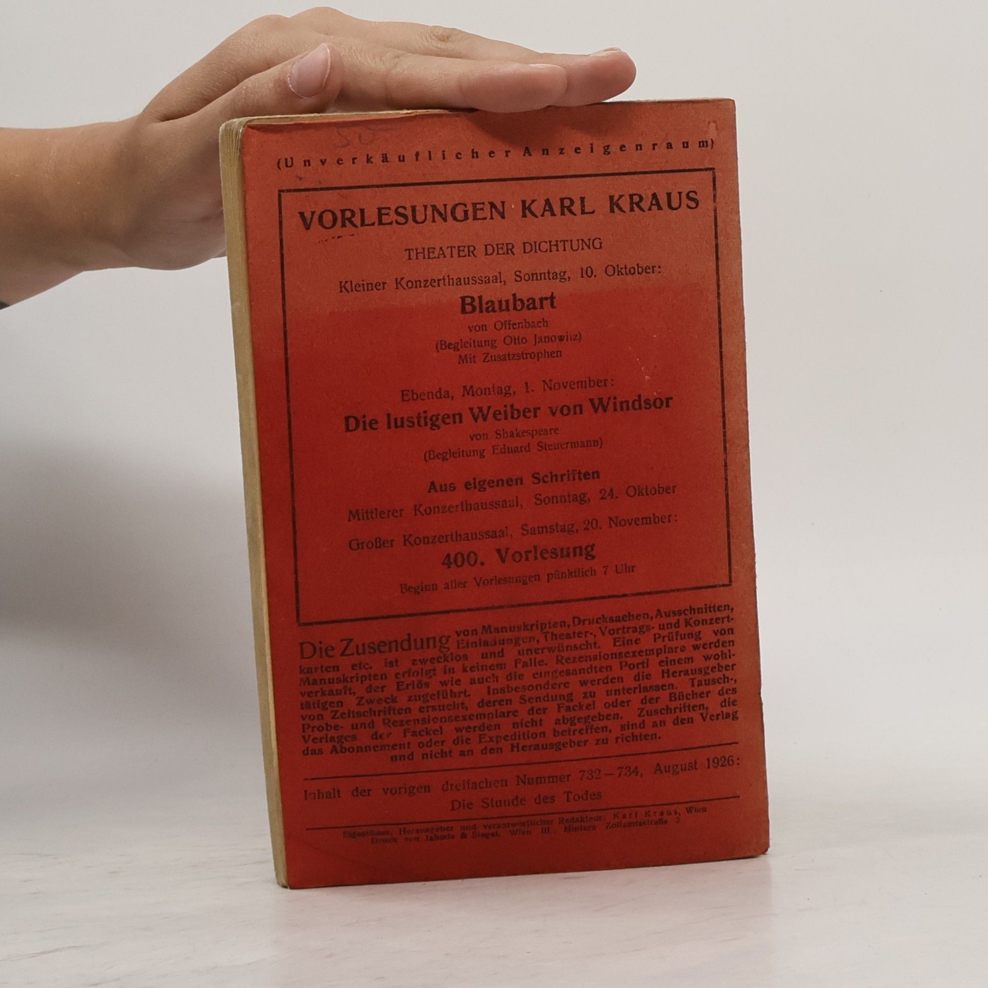 Karl Kraus Die Fackel