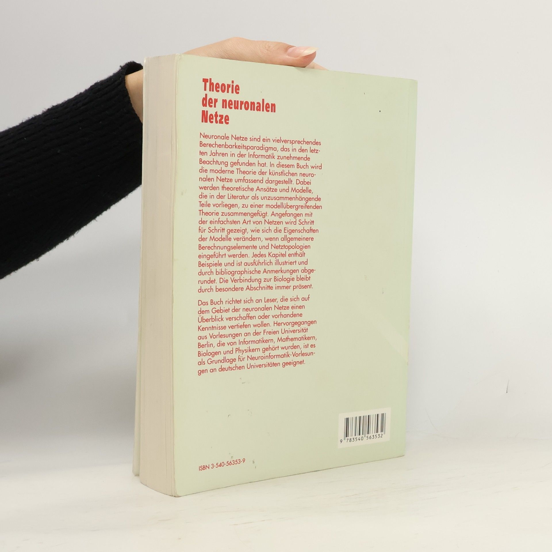 Raúl Rojas Springer-Lehrbuch: Theorie der neuronalen Netze