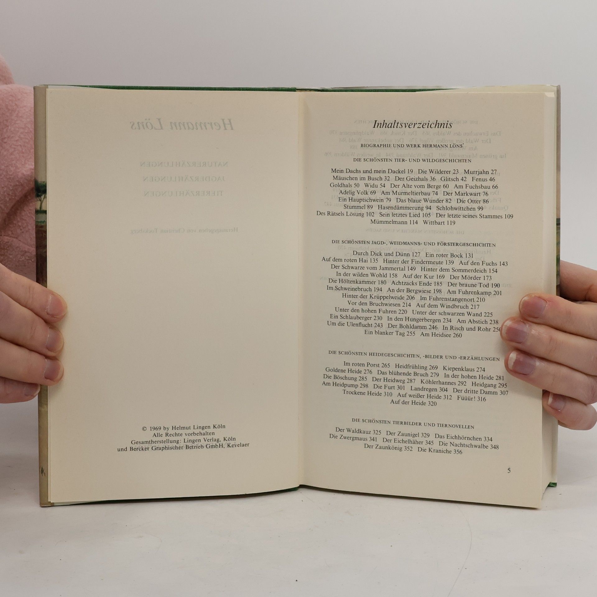 Hermann Löns Naturerzählungen. Jagderzählungen. Tiererzählungen
