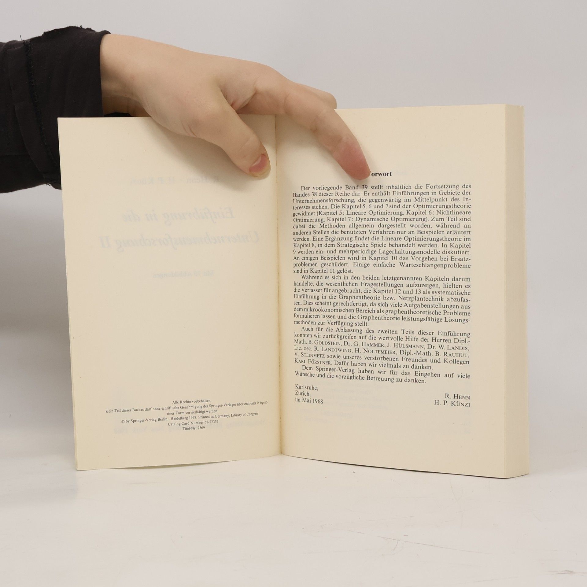 Autorenkollektiv Einführung in die Unternehmensforschung II.