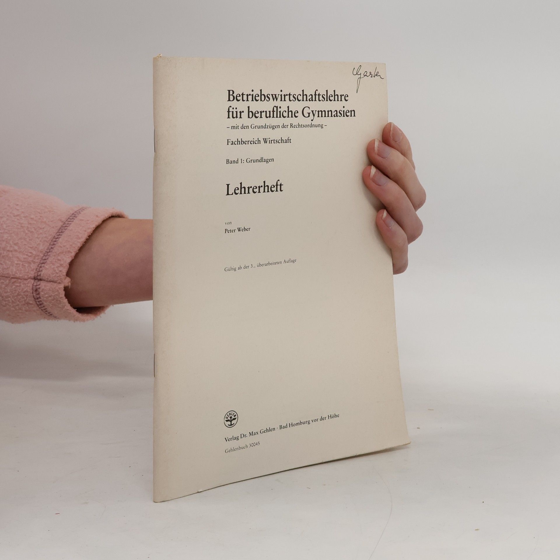 Betriebswirtschaftslehre für berufliche Gymnasien