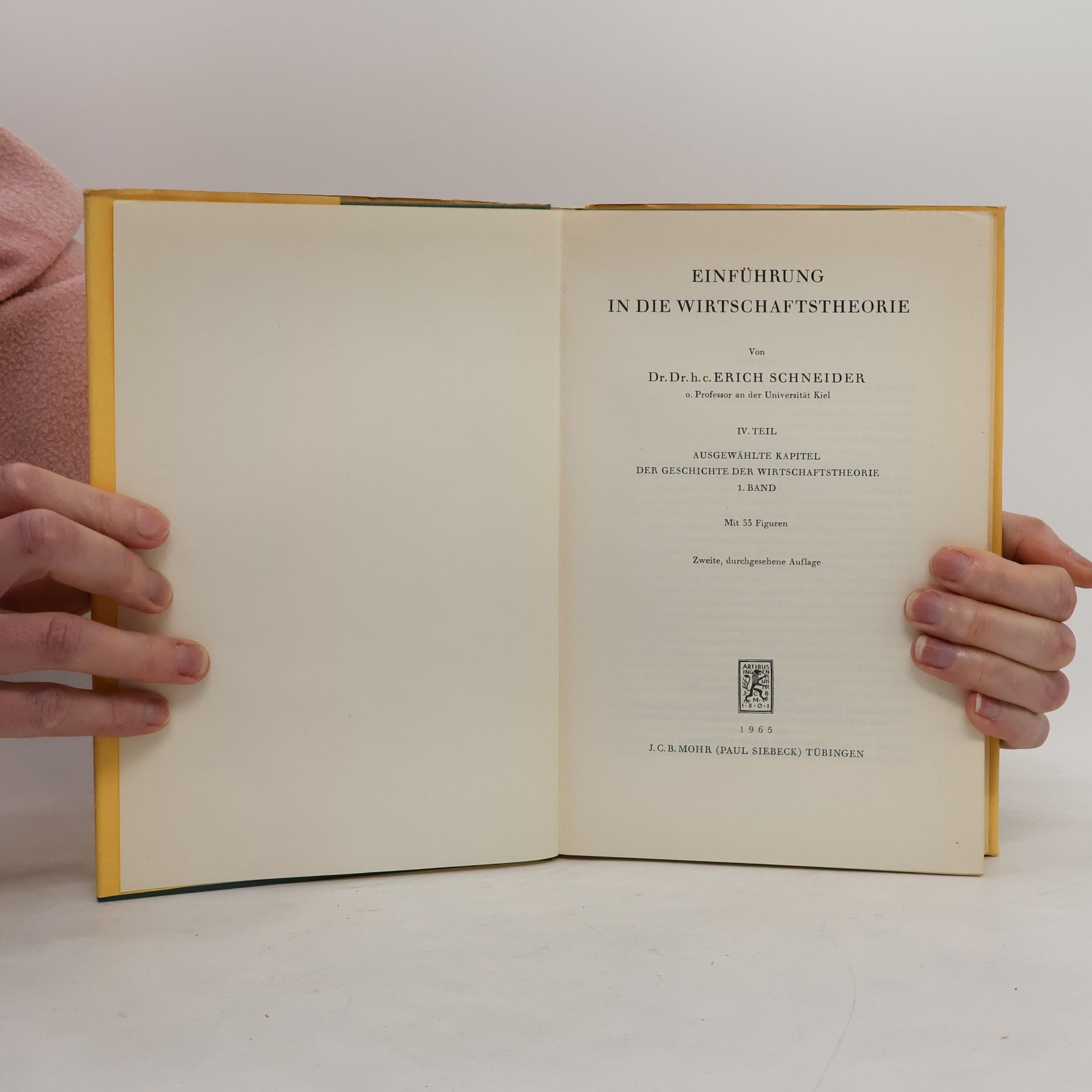 Erich Schneider Einführung in die Wirtschaftstheorie IV.