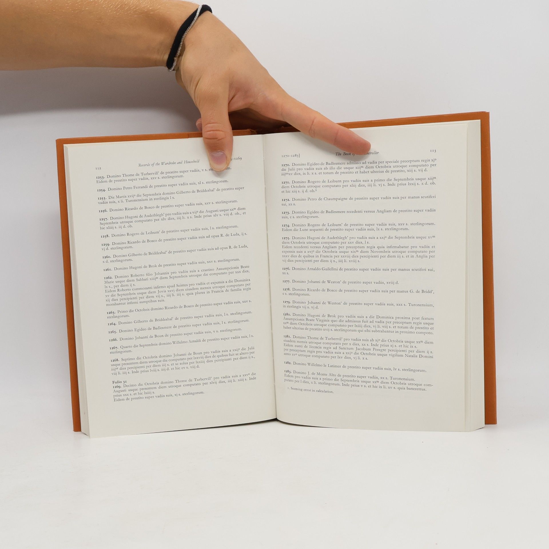 Benjamin F. Byerly Records of the Wardrobe and Household: 1285-1286