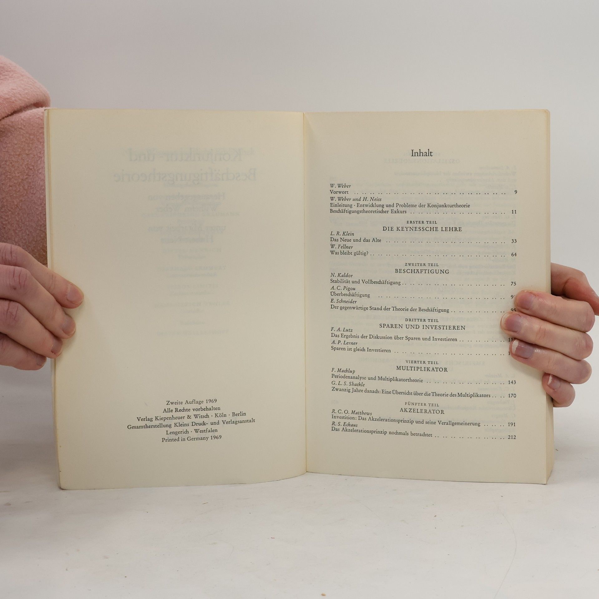 Wilhelm Weber Konjunktur- und Beschäftigungstheorie