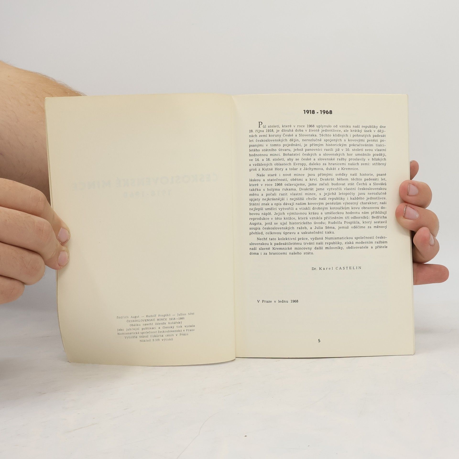 Bedřich Augst Československé mince 1918-1968