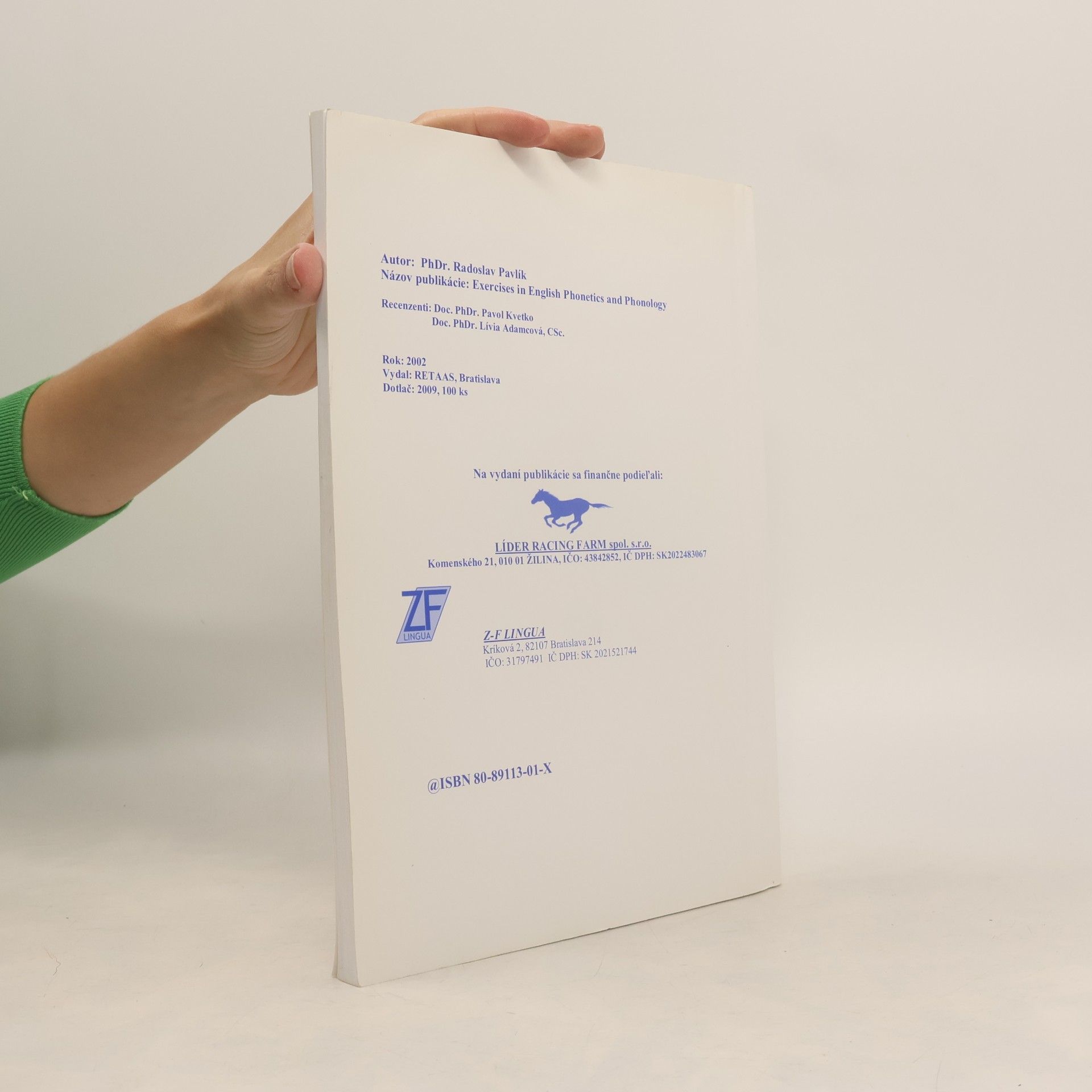 Radoslav Pavlík Exercises in English Phonetics and Phonology