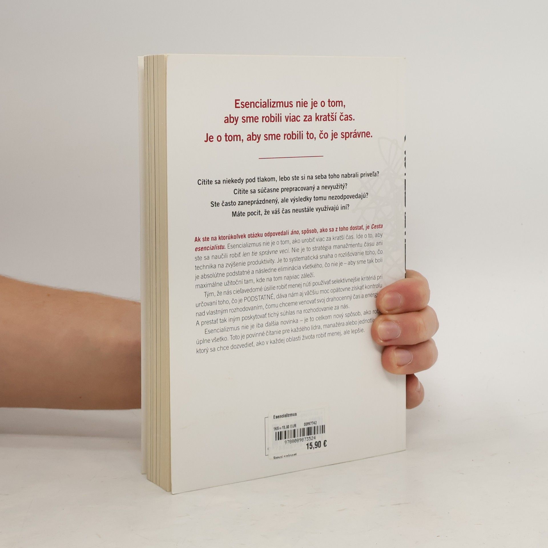 Greg McKeown Esencializmus: zamerajte sa na to podstatné
