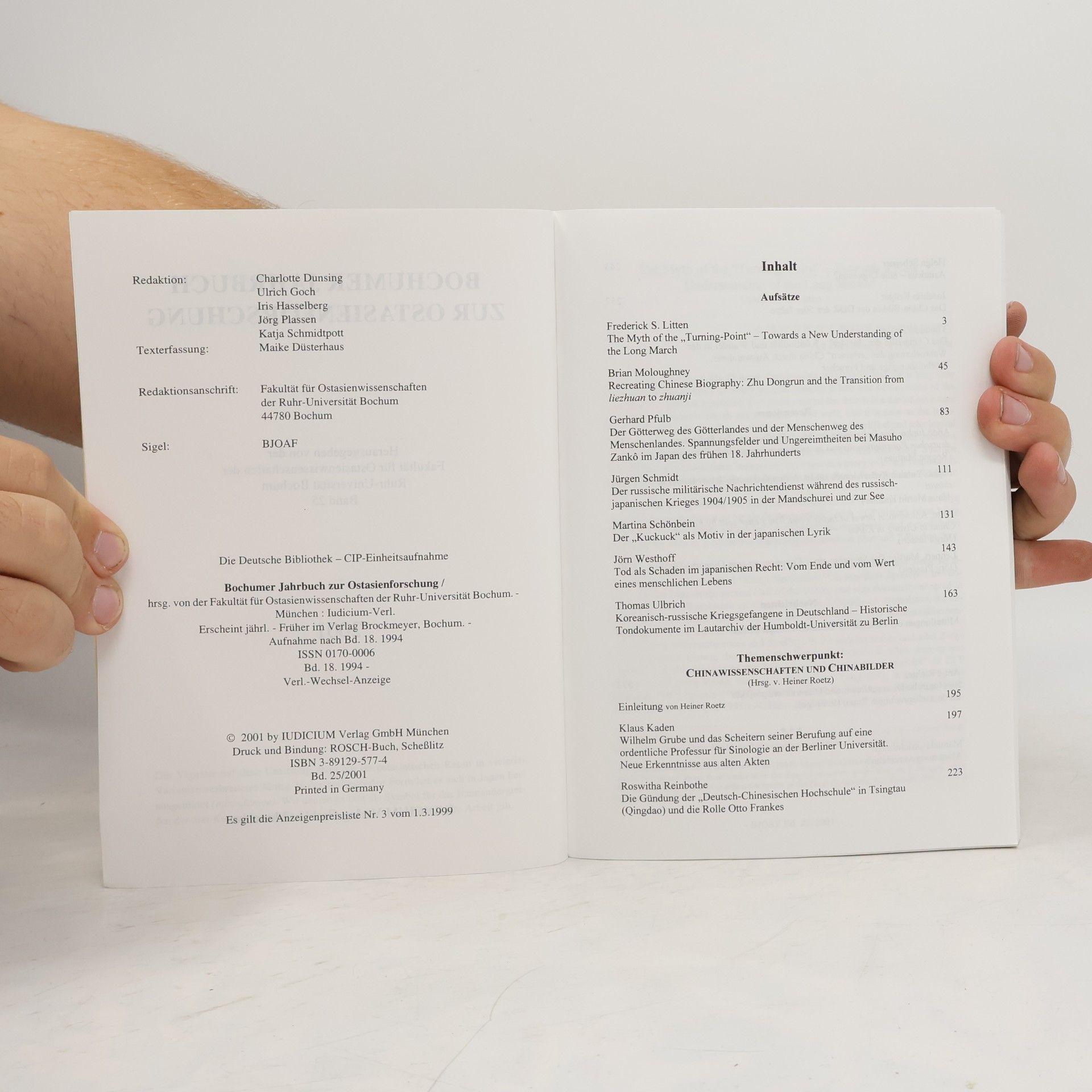 Bochumer Jahrbuch zur Ostasienforschung