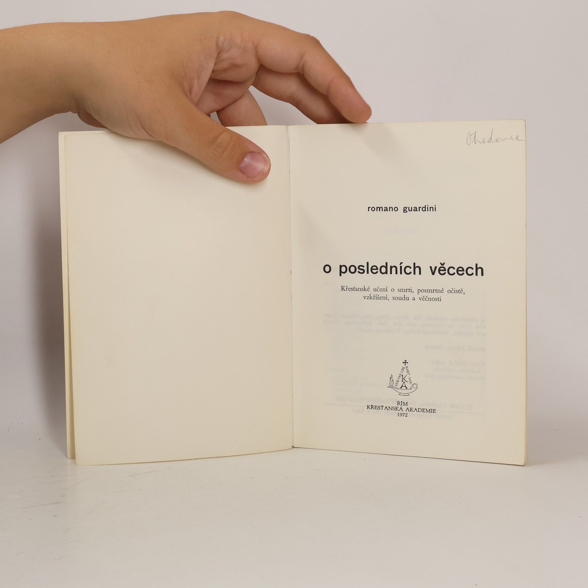 Romano Guardini O posledních věcech