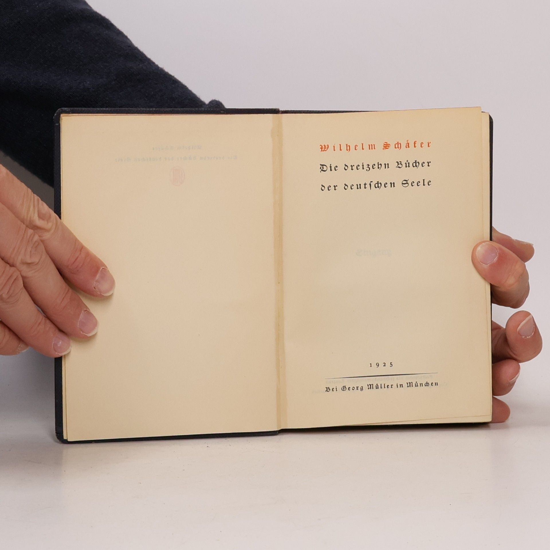 Wilhelm Schäfer Die dreizehn Bücher der deutschen Seele