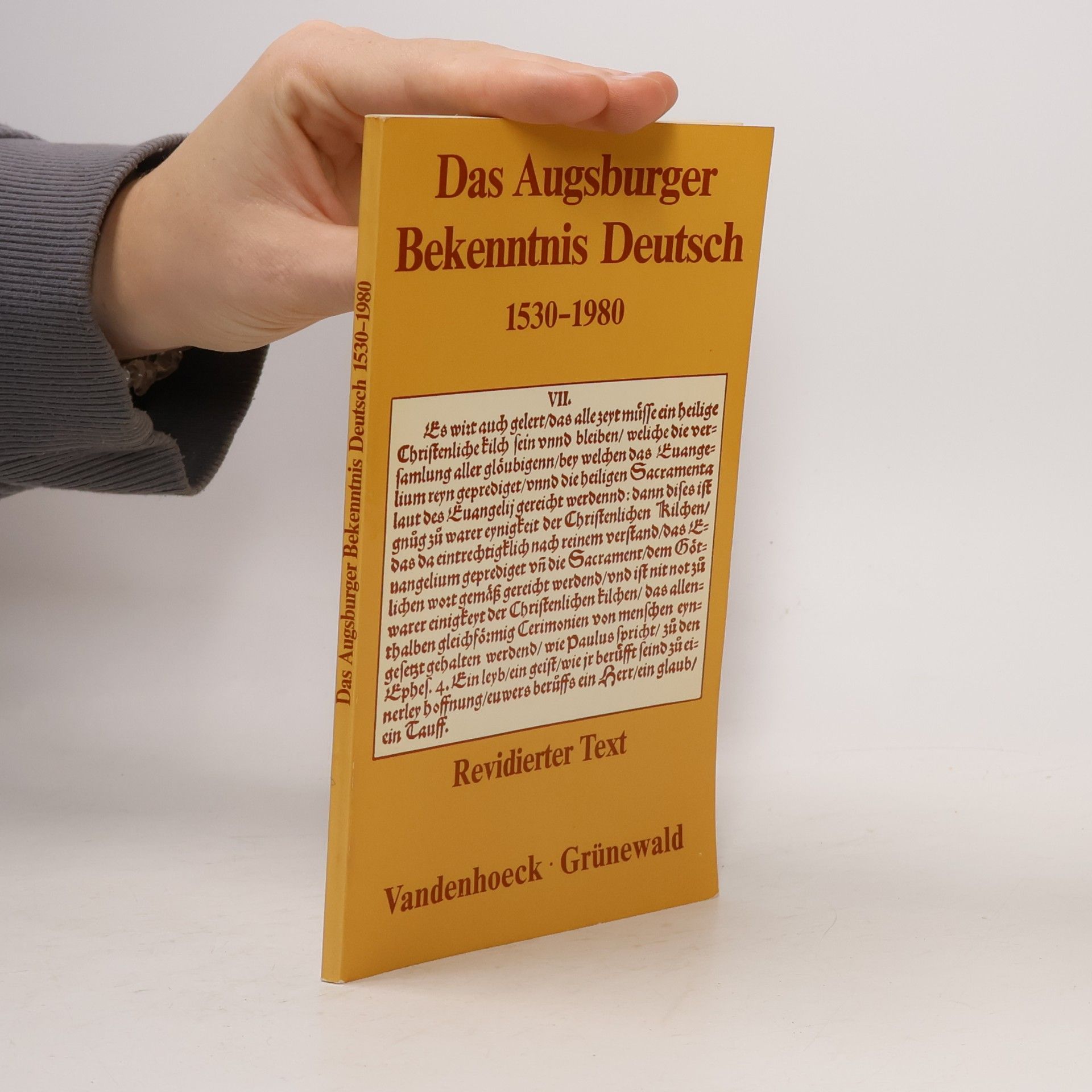 Günther Gassmann Das Augsburger Bekenntnis, deutsch