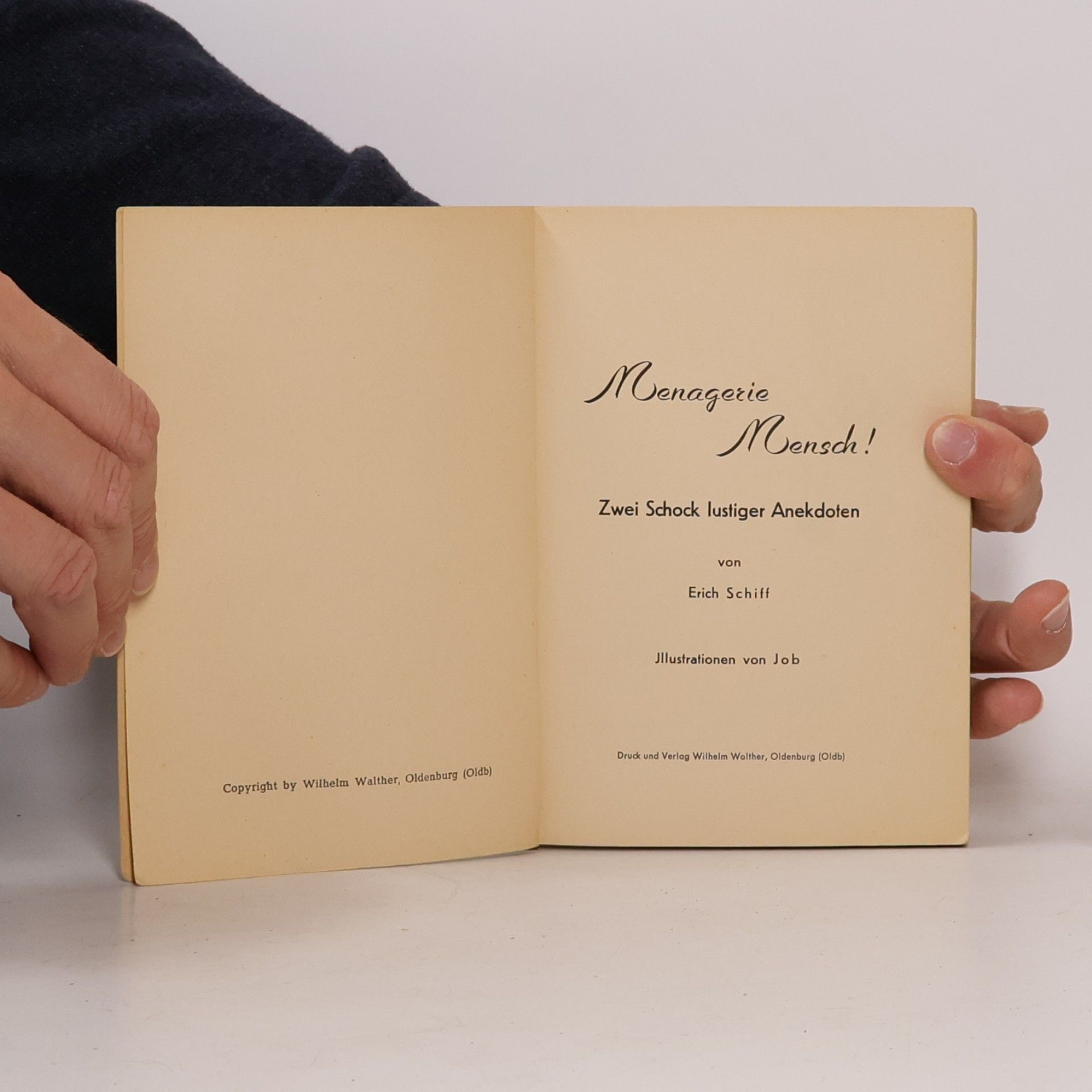 Erich Schiff Menagerie Mensch