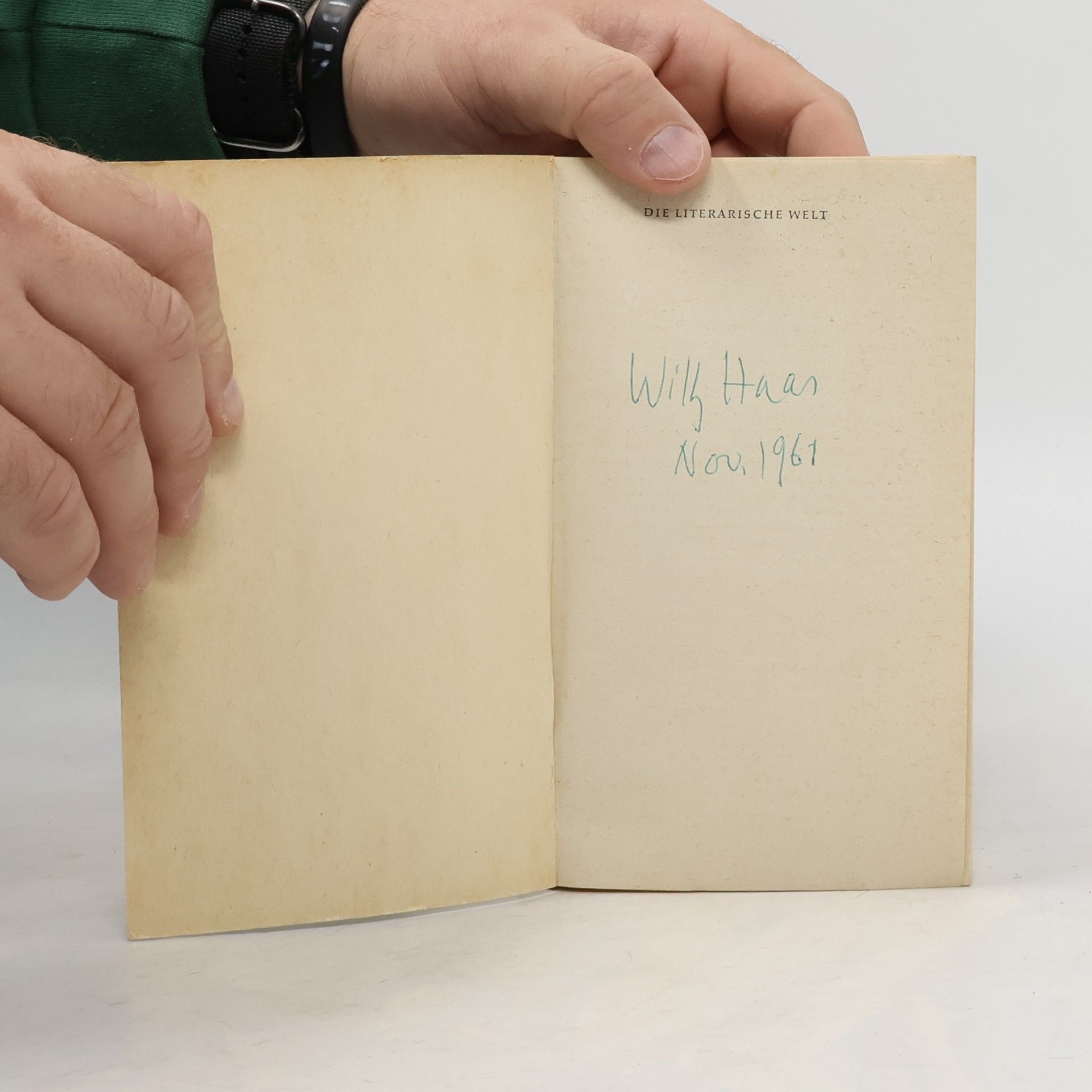 Willy Haas Die literarische Welt