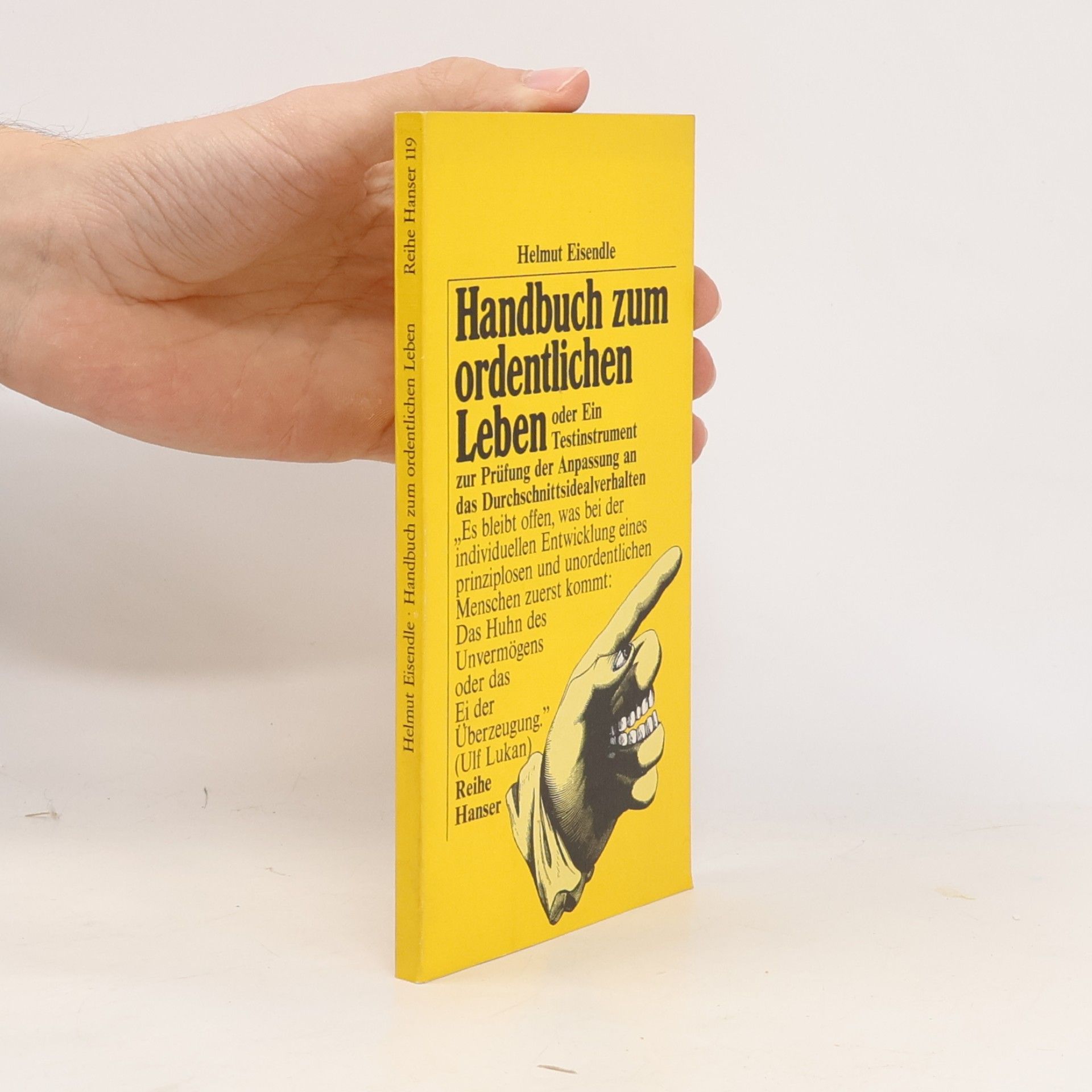 Helmut Eisendle Handbuch zum ordentlichen Leben