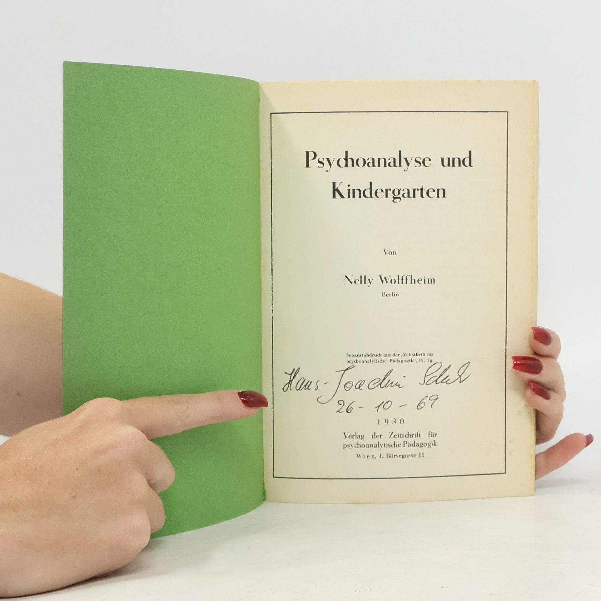 Nelly Wolffheim Psychoanalyse und Kindergarten