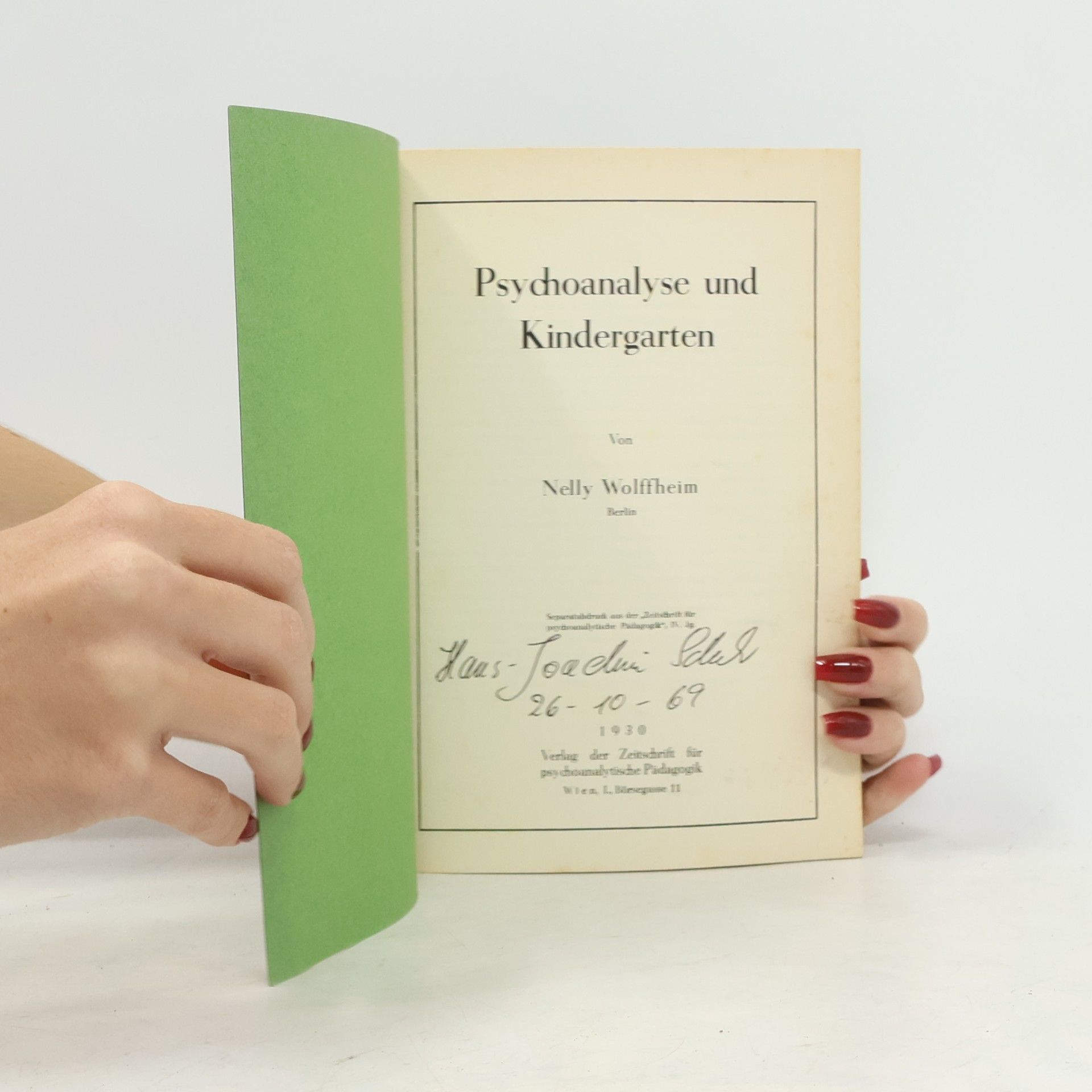 Nelly Wolffheim Psychoanalyse und Kindergarten