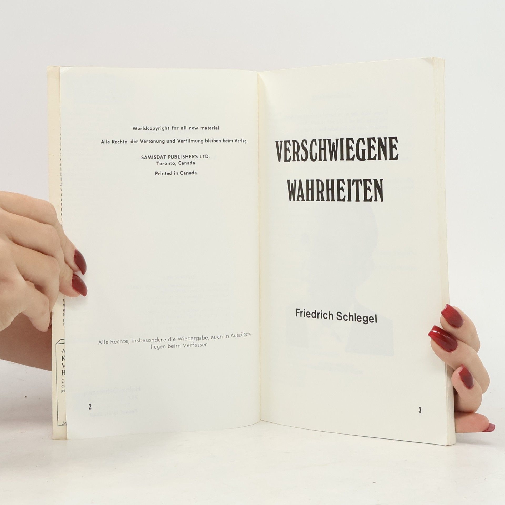 Friedrich Schlegel Verschwiegene Wahrheiten