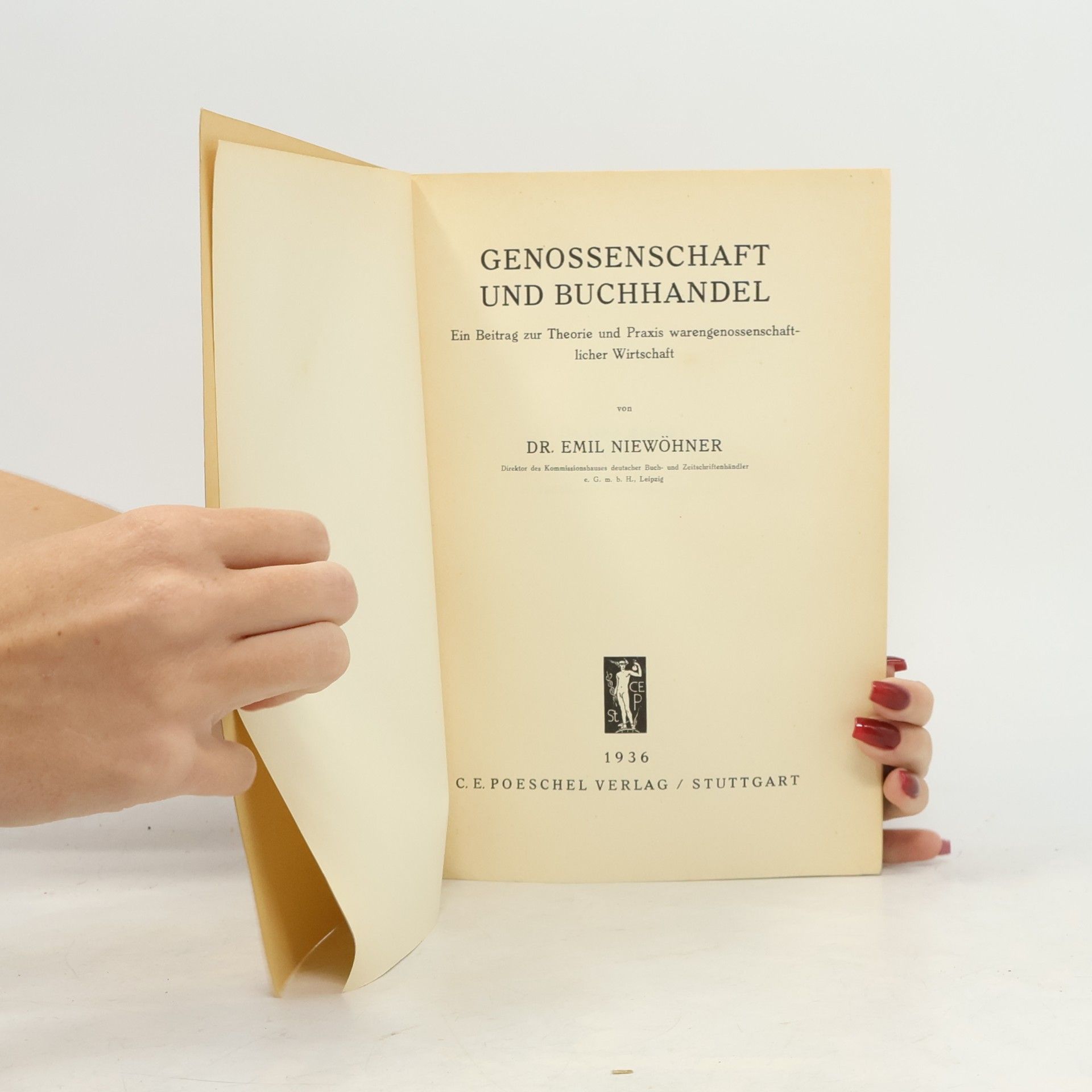 Dr. Emil Niewohner Genossenschaft und Buchhandel