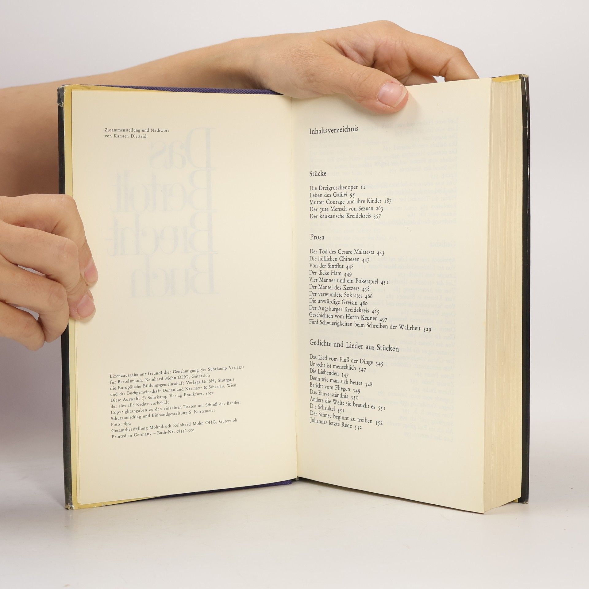 Bertolt Brecht Das Bertolt Brecht Buch