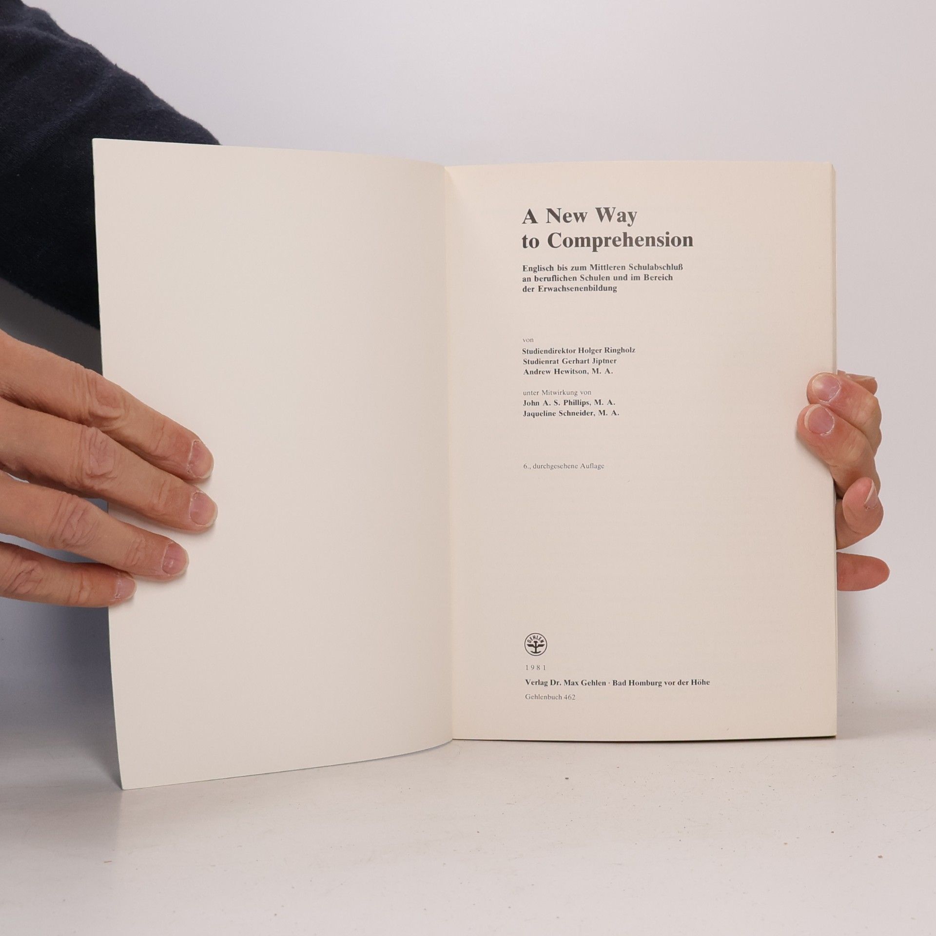Holger Ringholz A New Way to Comprehension